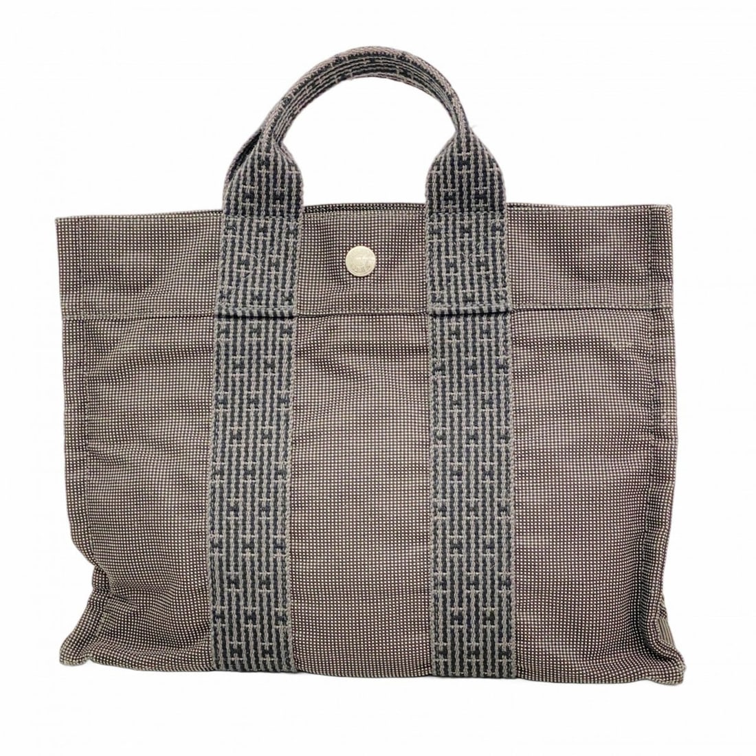Hermes Herline PM Canvas Tote Bag, Gray, for Men and Women: --- Catalog ---Category: SizeSize (HxWxD): 23cm x 30cm x 8.5cm / 9.05'' x 11.81'' x 3.34''Category: DesignType: Tote bagColor: GrayGender: Men,WomenMaterial: Canvas Hardware Color: SilverCategory: Gen