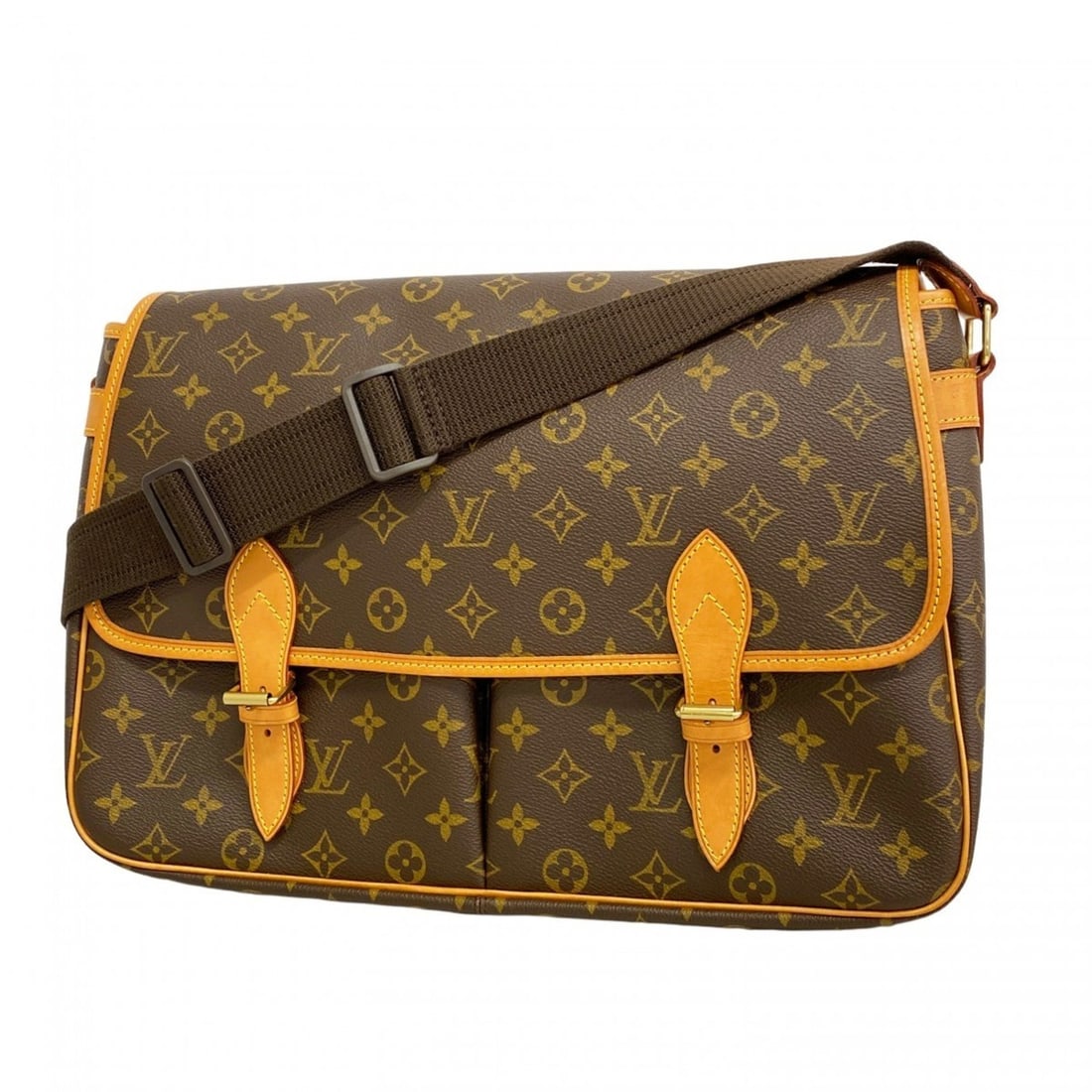 Louis Vuitton Monogram Gibeciere GM Shoulder Bag M42249 Brown Women's: --- Catalog ---Category: SizeSize (HxWxD): 28.5cm x 40cm x 11.5cm / 11.22'' x 15.74'' x 4.52''Category: DesignType: Shoulder bagColor: BrownGender: WomenCategory: GeneralMPN: M42249Brand: Louis Vuitto