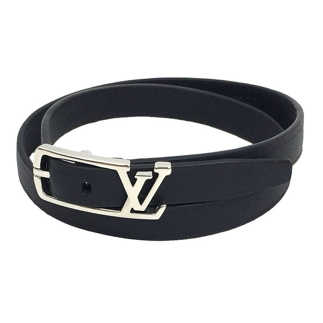 LOUIS VUITTON Bracelet Neo Gram M6257D Black Silver Size 19: --- Catalog ---Category: SizeLength: 40cm / 15.74''Category: DesignType: Charm braceletColor: BlackGender: WomenMaterial: LeatherCategory: GeneralMPN: M6257DBrand: Louis Vuitton--- Item List ---Sectio