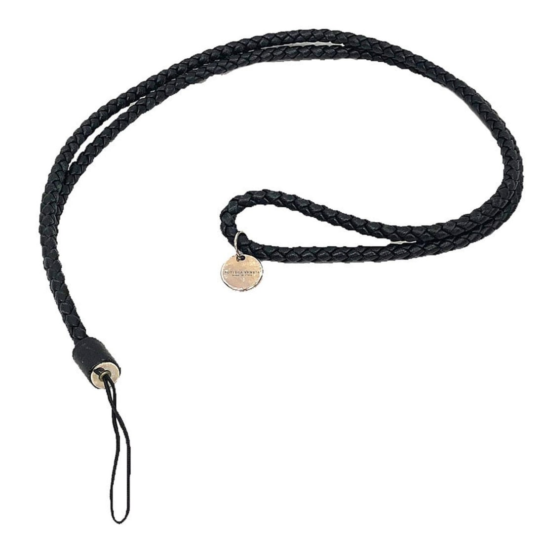 Bottega Veneta Intrecciato Leather Long Strap Neck Black Wallet: --- Catalog ---Category: DesignType: Neck strapColor: BlackMaterial: LeatherCategory: GeneralBrand: Bottega VenetaCountry of Origin: Italy--- Item List ---Section: ConditionRanking: Rank A Used - A fe