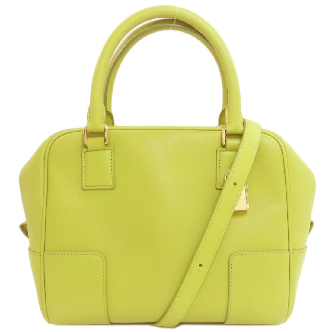 Loewe Amazona 2-Way Handbag, Calfskin, Women's: --- Catalog ---Category: SizeSize (HxWxD): 17cm x 20cm x 11cm / 6.69'' x 7.87'' x 4.33''Category: DesignType: HandbagColor: Light greenGender: WomenMaterial: Leather Category: GeneralBrand: Loewe--- I