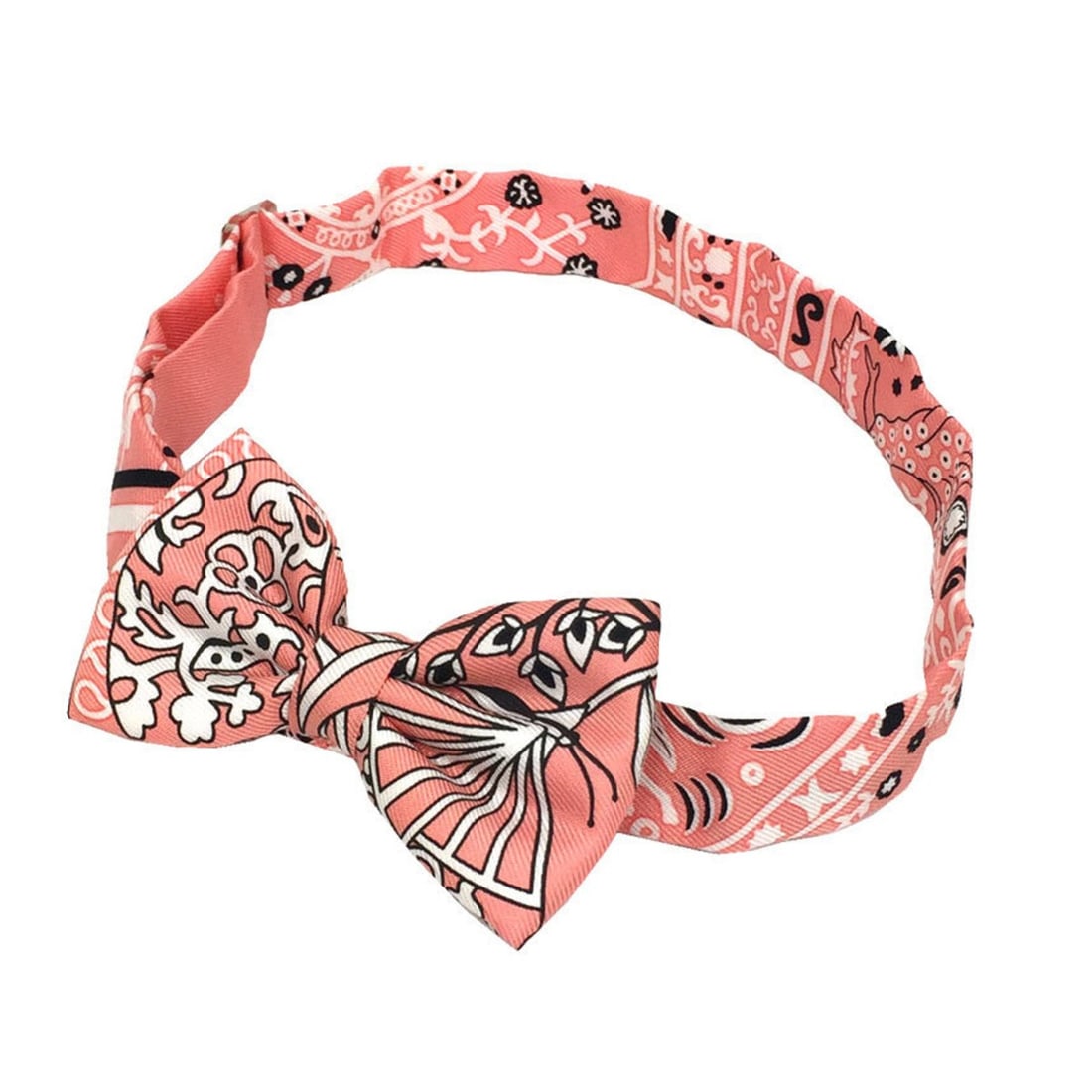 HERMES NOEUD PAPILLON (Fleurs and Papillons de TISSU) - Flowers Fabrics Bow Tie, Choker, Bracelet: --- Catalog ---Category: SizeTotal Length: 40cm / 15.74''Category: DesignType: Bow tieColor: PinkGender: Women,MenMaterial: Silk Bow Tie Shape: ButterflyCategory: GeneralBrand: Hermes--- Item List ---