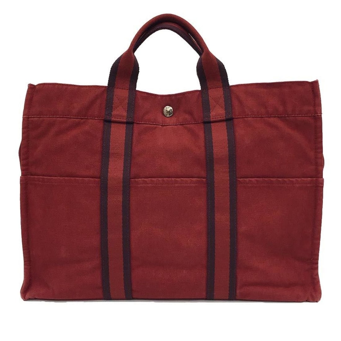 HERMES Hermes Fourre-Tout MM Tote Bag Handbag Red (1 of 15)