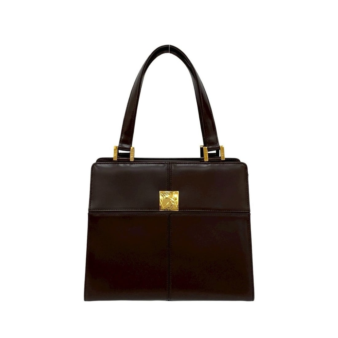 YVES SAINT LAURENT Vintage YSL Calf Leather Handbag, Brown, Item No. 23946: --- Catalog ---Category: SizeSize (HxWxD): 20.5cm x 25cm x 9cm / 8.07'' x 9.84'' x 3.54''Category: DesignType: HandbagColor: BrownGender: WomenMaterial: Leather Leather/Fur Type: CalfskinCategory: Gen