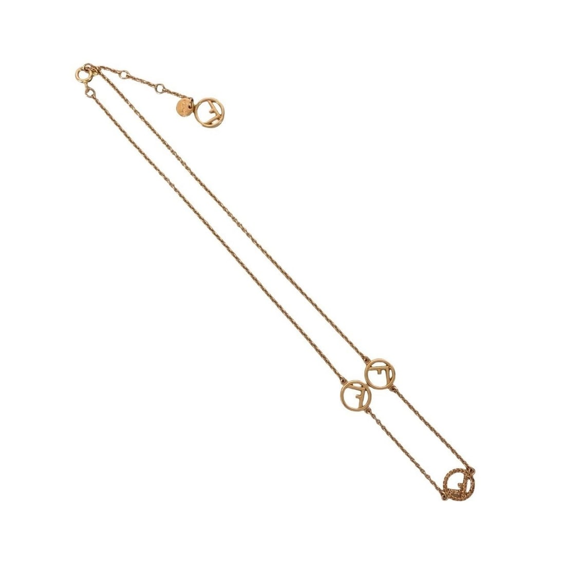 FENDI F is Fendi Necklace Metal Pendant Choker Rose Gold 62696: --- Catalog ---Category: SizePendant Size: 10mm x 10mm / 0.39'' x 0.39''Neck Circumference: 42.5 cm / 16.73''Category: DesignColor: GoldGender: WomenMaterial: MetalPendant Type: PendantNecklace Type: