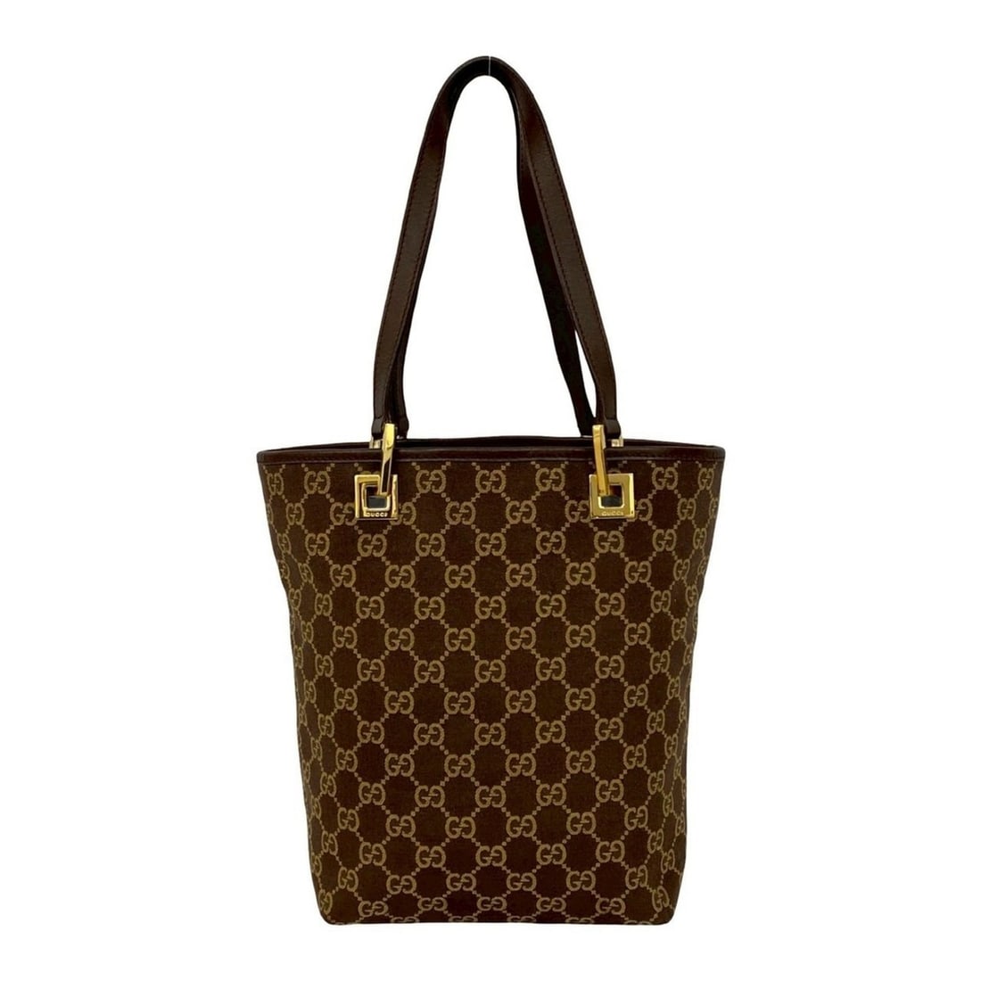 GUCCI GG pattern canvas leather handbag, mini tote bag, semi-shoulder brown, 88803: --- Catalog ---Category: SizeSize (HxWxD): 25cm x 17.5cm x 10cm / 9.84'' x 6.88'' x 3.93''Category: DesignType: Handbag, Shoulder bag, Tote bagColor: BrownGender: WomenMaterial: Canvas , Leather Categ