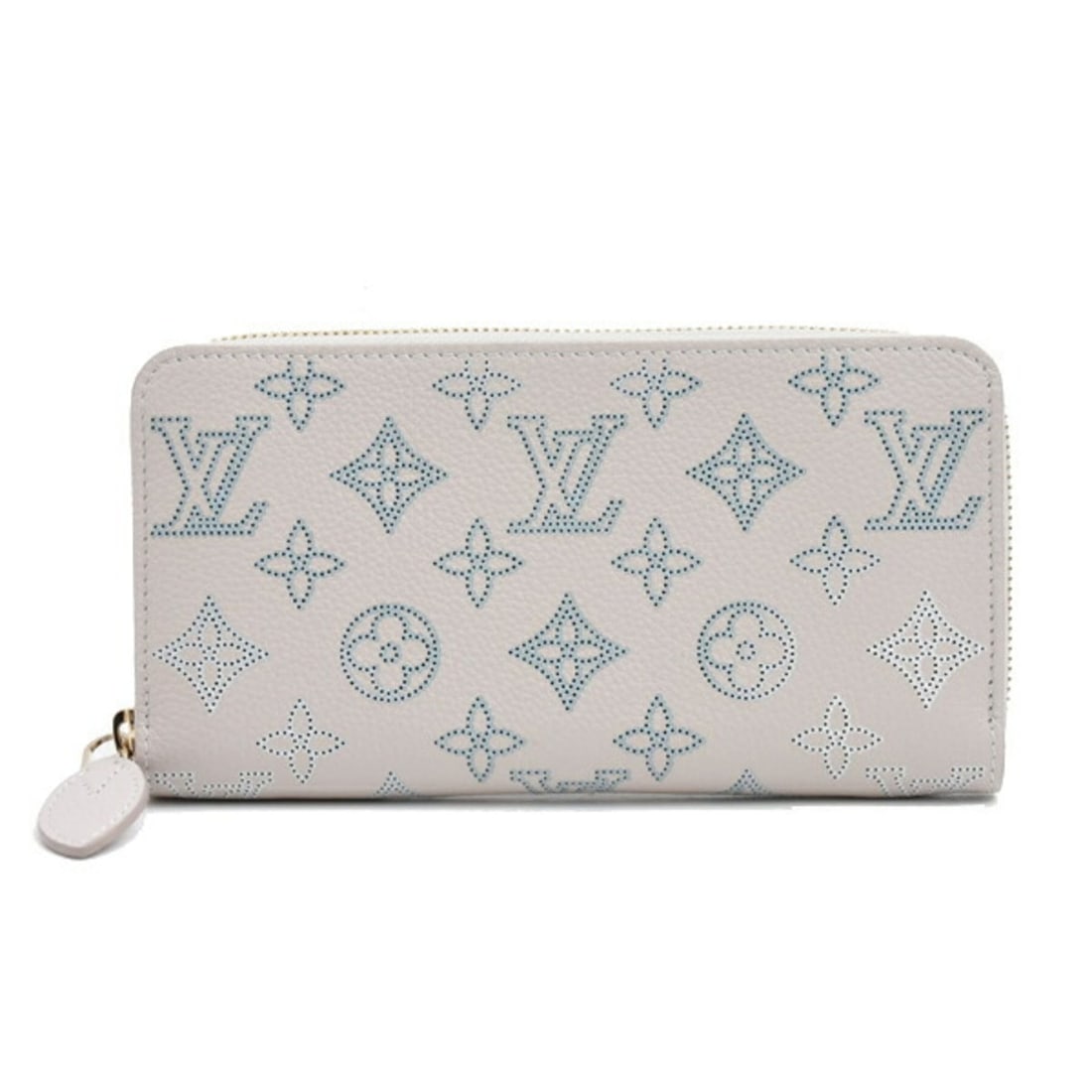 Louis Vuitton Zippy Wallet Mahina Flight Mode Collection Blume Beige Blue White M11883: --- Catalog ---Category: SizeSize (HxWxD): 10.5cm x 19.5cm / 4.13'' x 7.67''Category: DesignType: Long wallet (bi-fold)Color: Beige, Blue, WhiteGender: WomenMaterial: Mahina leather Category: GeneralM