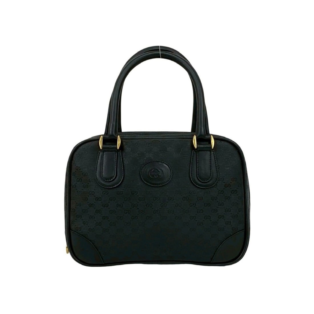GUCCI (Old Gucci) Micro GG Pattern Leather Handbag Mini Boston Bag Black 37092: --- Catalog ---Category: SizeSize (HxWxD): 18.5cm x 23.5cm x 10cm / 7.28'' x 9.25'' x 3.93''Category: DesignType: Boston bag, HandbagColor: BlackGender: WomenMaterial: Leather , PVC Category: GeneralB