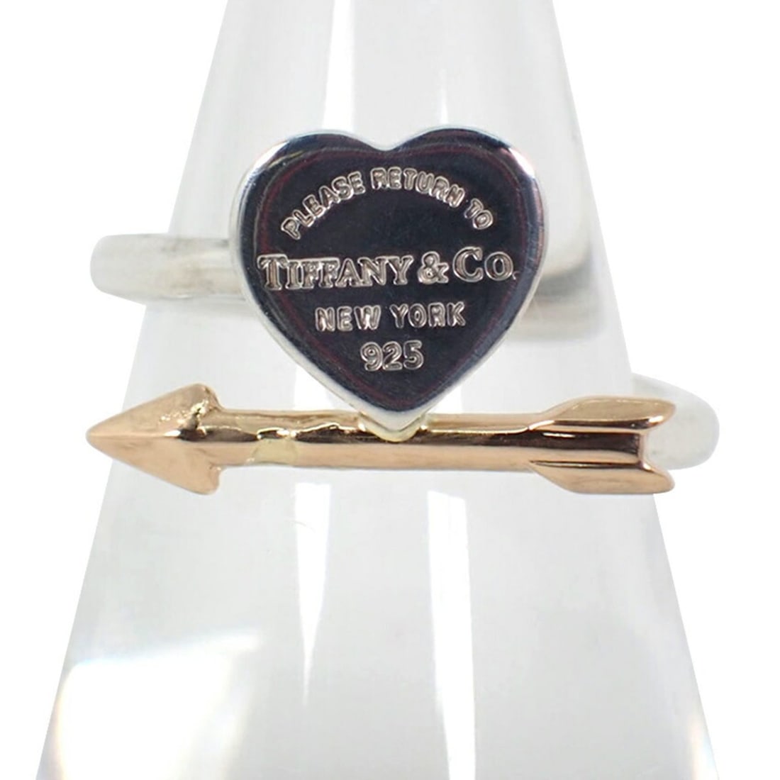 TIFFANY & Co. Lovestruck 925 Ag925 Au750PG Ring, Size 15: --- Catalog ---Category: SizeJP Size: 15US Size: 7.5Category: DesignType: Band ringGender: WomenMaterial: Pink gold (18K), Sterling silver 925Category: GeneralBrand: Tiffany--- Item List ---Section: C
