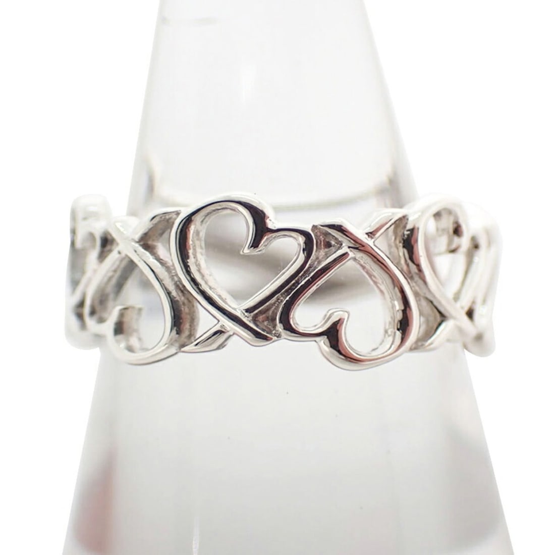 TIFFANY & Co. 925 Full Eternity Loving Heart Ring, Size 14: --- Catalog ---Category: SizeJP Size: 14US Size: 7Category: DesignType: Band ringGender: WomenMaterial: Sterling silver 925Category: GeneralBrand: Tiffany--- Item List ---Section: ConditionRanking: Ra