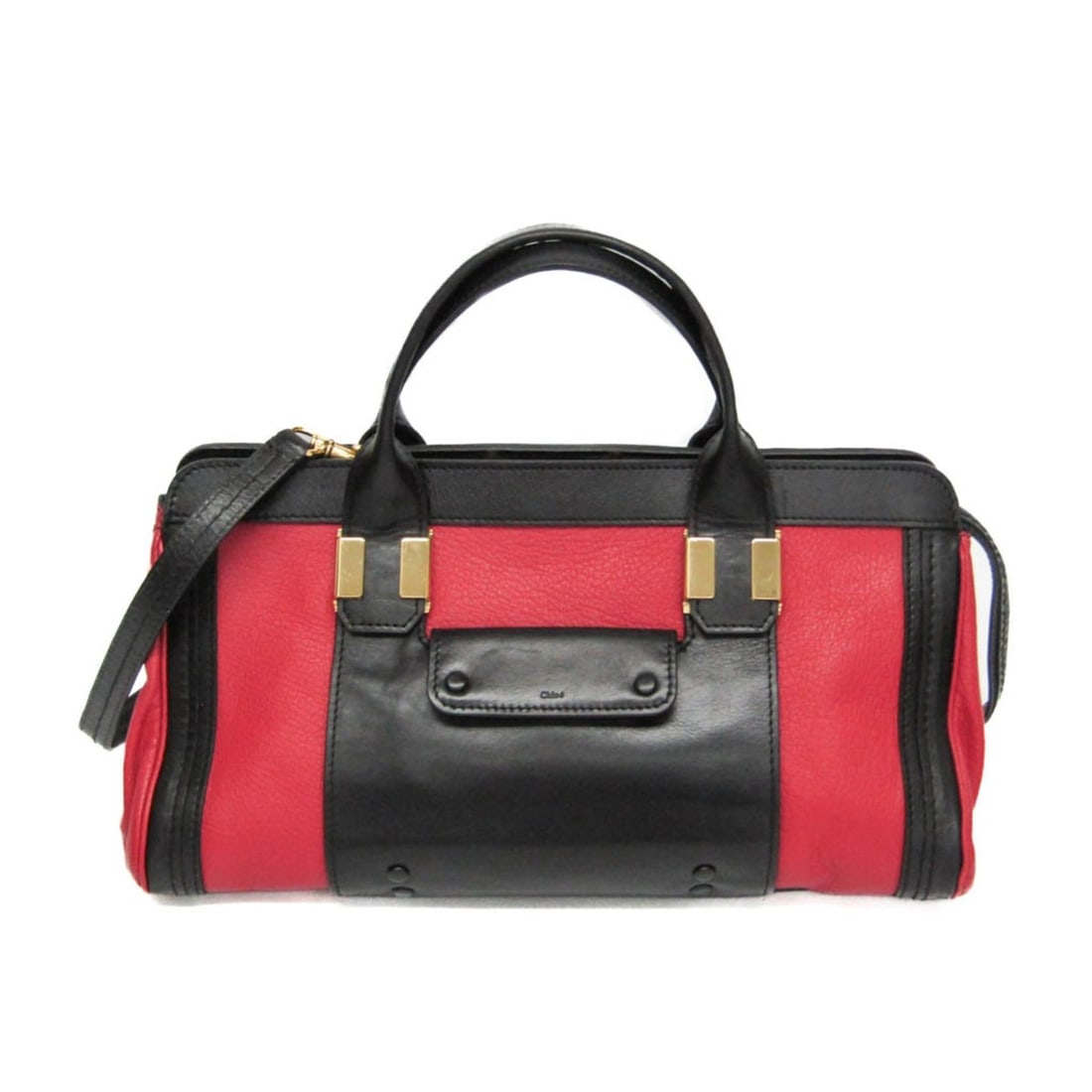 Chloé Alice Women's Leather Handbag,Shoulder Bag Black,Red Color: --- Catalog ---Category: SizeHandle Drop: 10.00cm / 3.94''Size (HxWxD): 20cm x 37cm x 21cm / 7.87'' x 14.56'' x 8.26''Strap Length: 112cm / 44.09''Handle Length: 35cm / 13.77''Category: DesignType: Ha