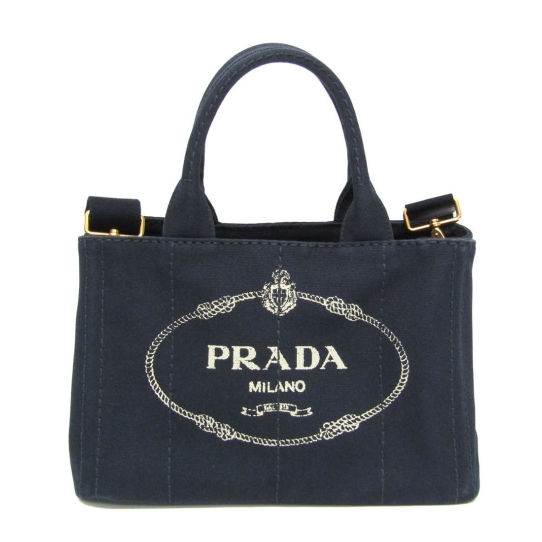 Prada Canapa Women's Canvas Shoulder Bag,Tote Bag Dark Navy: --- Catalog ---Category: SizeHandle Drop: 12.50cm / 4.92''Size (HxWxD): 19cm x 28cm x 15cm / 7.48'' x 11.02'' x 5.9''Strap Length: 73cm - 126cm / 28.74'' - 49.6''Handle Length: 33cm / 12.99''Category: