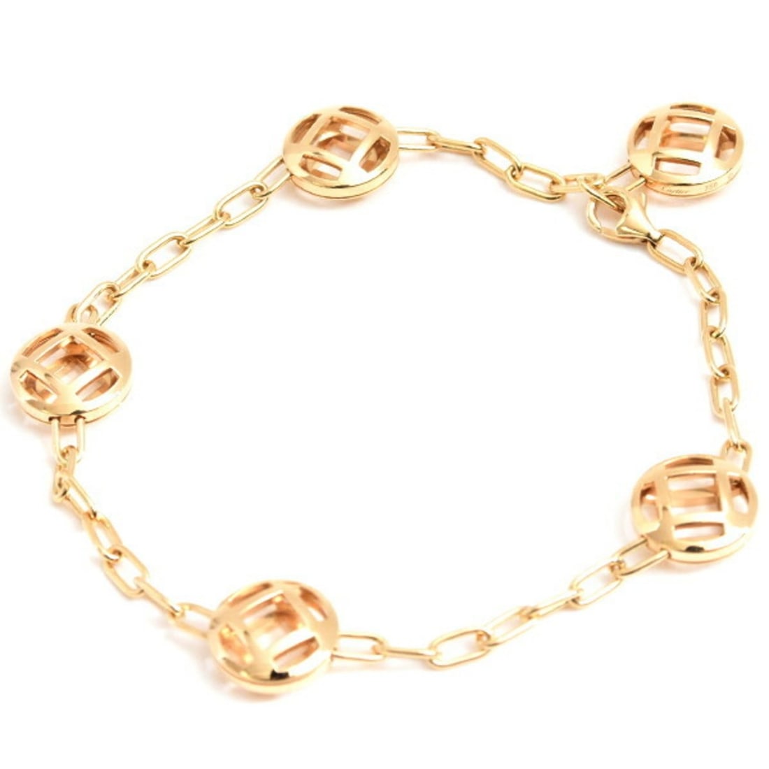Cartier women's Pasha Grid bracelet in yellow gold (Cartier 750YG): --- Catalog ---Category: SizeLength: 23cm / 9.05''Category: DesignType: Charm braceletColor: YellowGender: WomenMaterial: Yellow gold (18K)Category: GeneralBrand: Cartier--- Item List ---Section: Cond