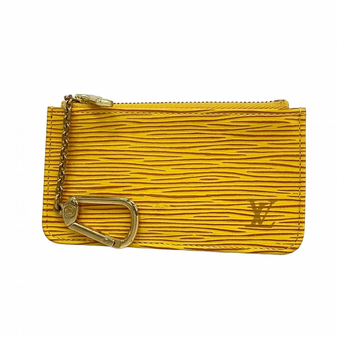 Louis Vuitton Epi Leather Pochette Clé Wallet/Coin Case M63809 Jaune (Men's/Women's): --- Catalog ---Category: SizeSize (HxWxD): 6.5cm x 12.5cm x 5.00mm / 2.55'' x 4.92'' x 0.19''Category: DesignType: Coin purse/coin caseColor: JauneGender: Men,WomenCategory: GeneralMPN: M63809Brand: