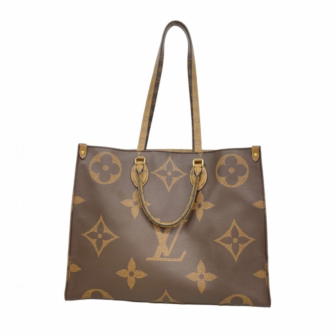 Louis Vuitton Monogram Giant Reverse OnTheGo GM Tote Bag M45320 Brown 2-way bag for men and women: --- Catalog ---Category: SizeSize (HxWxD): 32cm x 41cm x 17cm / 12.59'' x 16.14'' x 6.69''Category: DesignType: Tote bagColor: BrownGender: Men,WomenCategory: GeneralMPN: M45320Brand: Louis Vuitton---