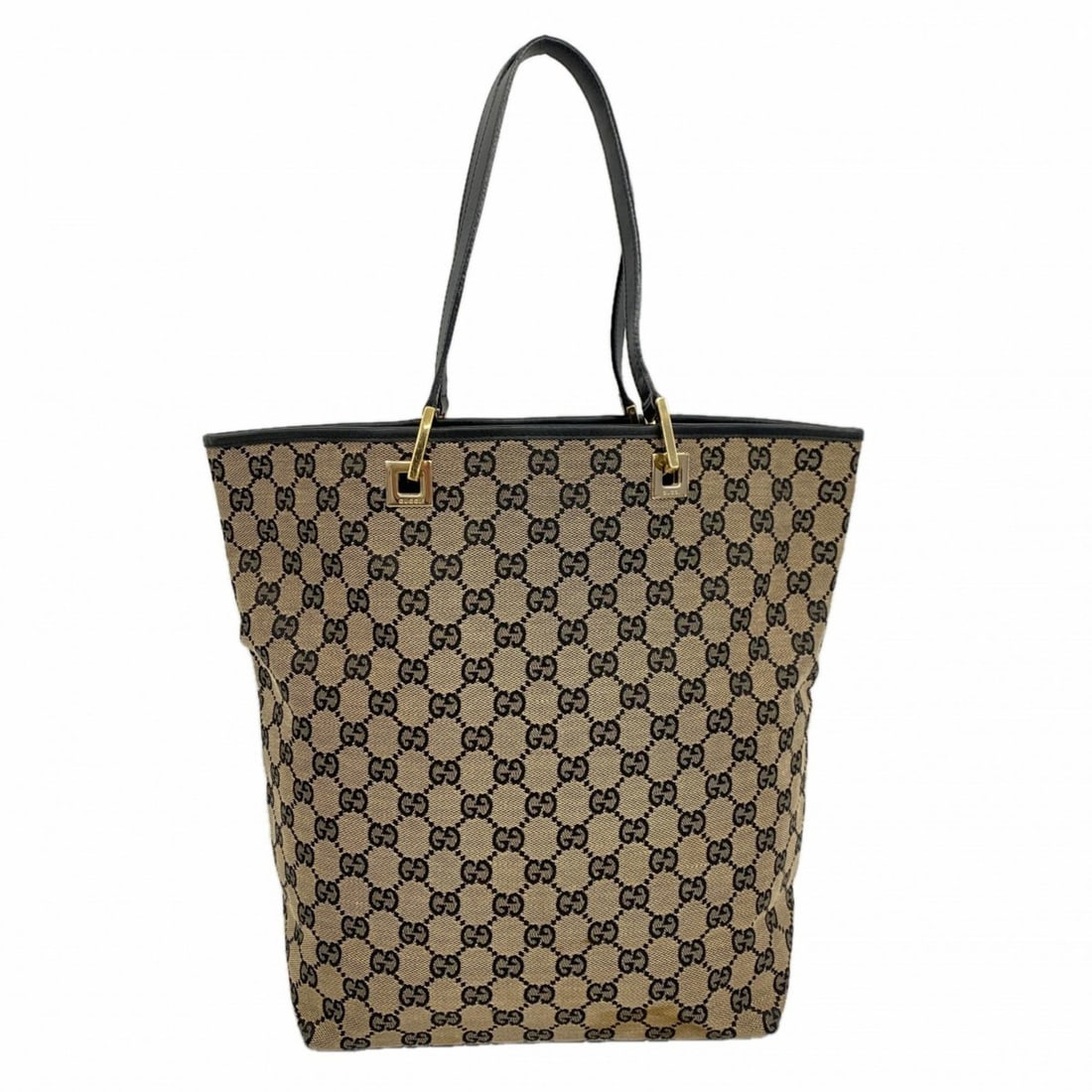 Gucci GG Canvas Tote Bag 002 1098 Brown Black Women's: --- Catalog ---Category: SizeSize (HxWxD): 31.5cm x 25cm x 12cm / 12.4'' x 9.84'' x 4.72''Category: DesignType: Tote bagColor: Black, BrownGender: WomenMaterial: Canvas Hardware Color: GoldCategory: G