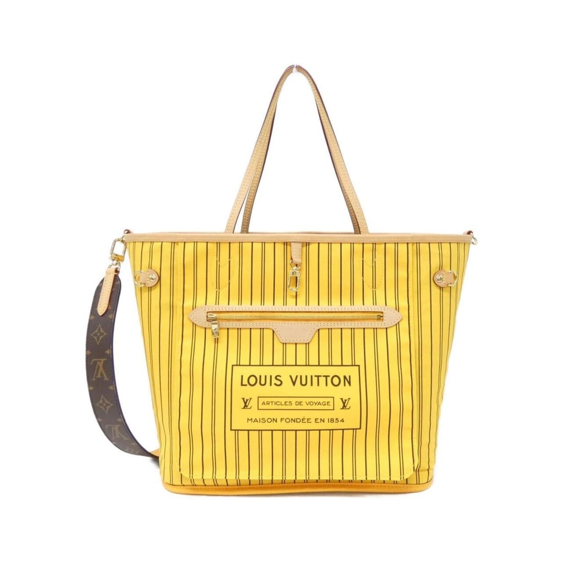 Louis Vuitton Monogram Neverfull Inside Out MM M11947 Handbag: --- Catalog ---Category: SizeSize (HxWxD): 29cm x 47cm x 16cm / 11.41'' x 18.5'' x 6.29''Category: DesignType: HandbagColor: Jaune, Marron, Monogram, SaffronGender: WomenMaterial: Monogram Category: G