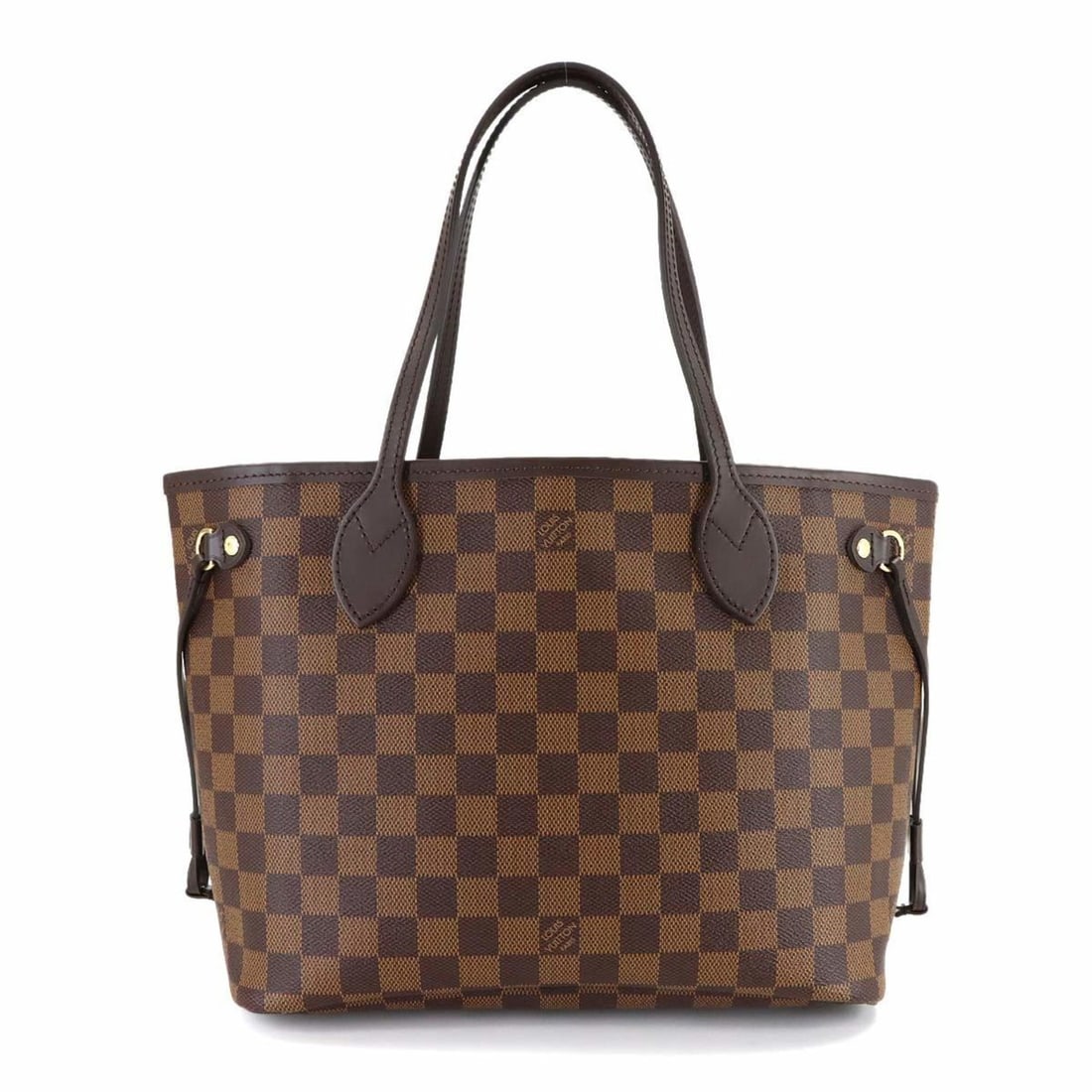 Louis Vuitton Damier Neverfull PM Tote Handbag, Ebene, N40600, Gold Hardware, Brown, RFID Blocking. (1 of 18)