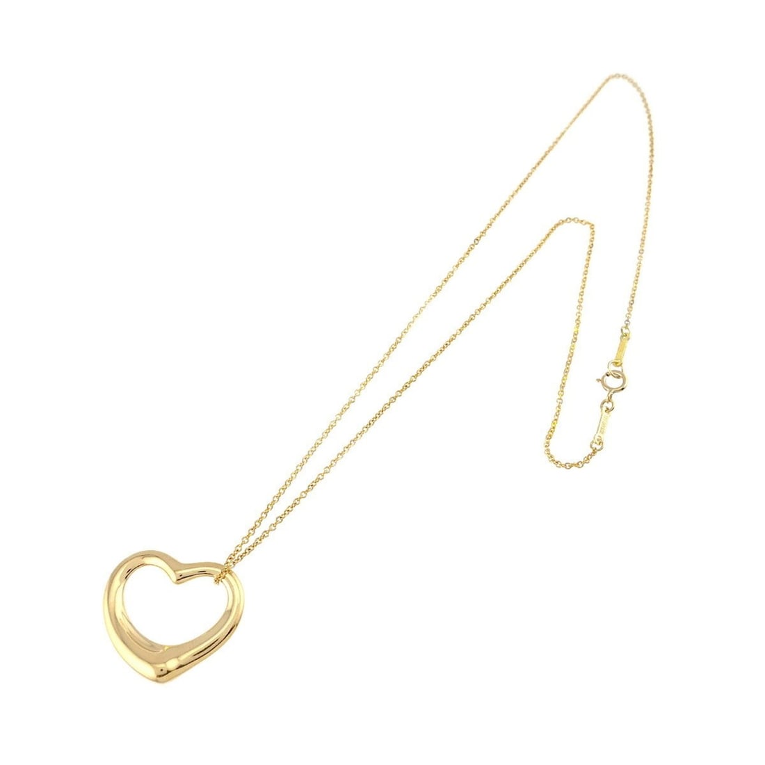 Tiffany & Co. Heart Necklace, 22mm wide, 40cm length, 18K Yellow Gold (750) Open Necklace: --- Catalog ---Category: SizePendant Size: 19.3mm x 22mm / 0.75'' x 0.86''Neck Circumference: 40 cm / 15.74''Category: DesignGender: WomenMaterial: Yellow gold (18K)Necklace Type: NecklaceCategory: Ge