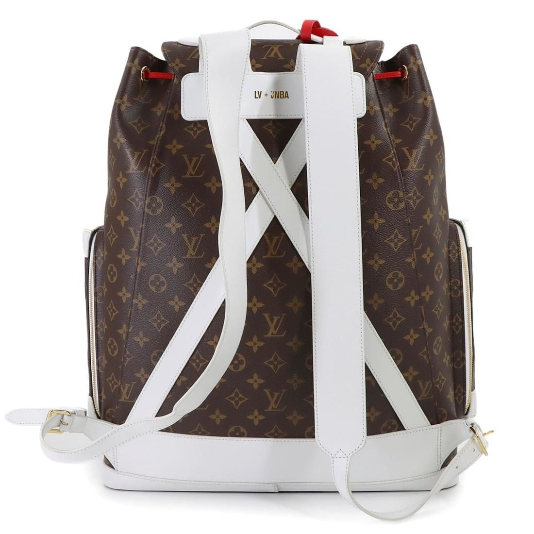 Louis Vuitton LVxNBA Monogram Christopher Soft Trunk Backpack Brown White M45580: --- Catalog ---Category: SizeSize (HxWxD): 50cm x 40cm x 12.5cm / 19.68'' x 15.74'' x 4.92''Category: DesignType: BackpackColor: Brown, Monogram, WhiteGender: Men,WomenMaterial: Monogram , Leather Cat