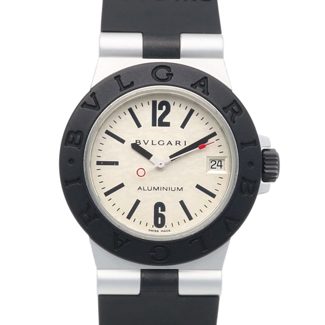 Bulgari Aluminum Watch, AL32A Quartz, Men's/Women's, 1-Year Warranty, BVLGARI, Used: --- Catalog ---Category: SizeWrist Size: 12cm - 17cm / 4.72'' - 6.69''Case Diameter: 32mm / 1.26''Category: DesignType: WristwatchGender: Men,WomenMaterial (Case): AluminumCategory: GeneralMPN: AL32AB