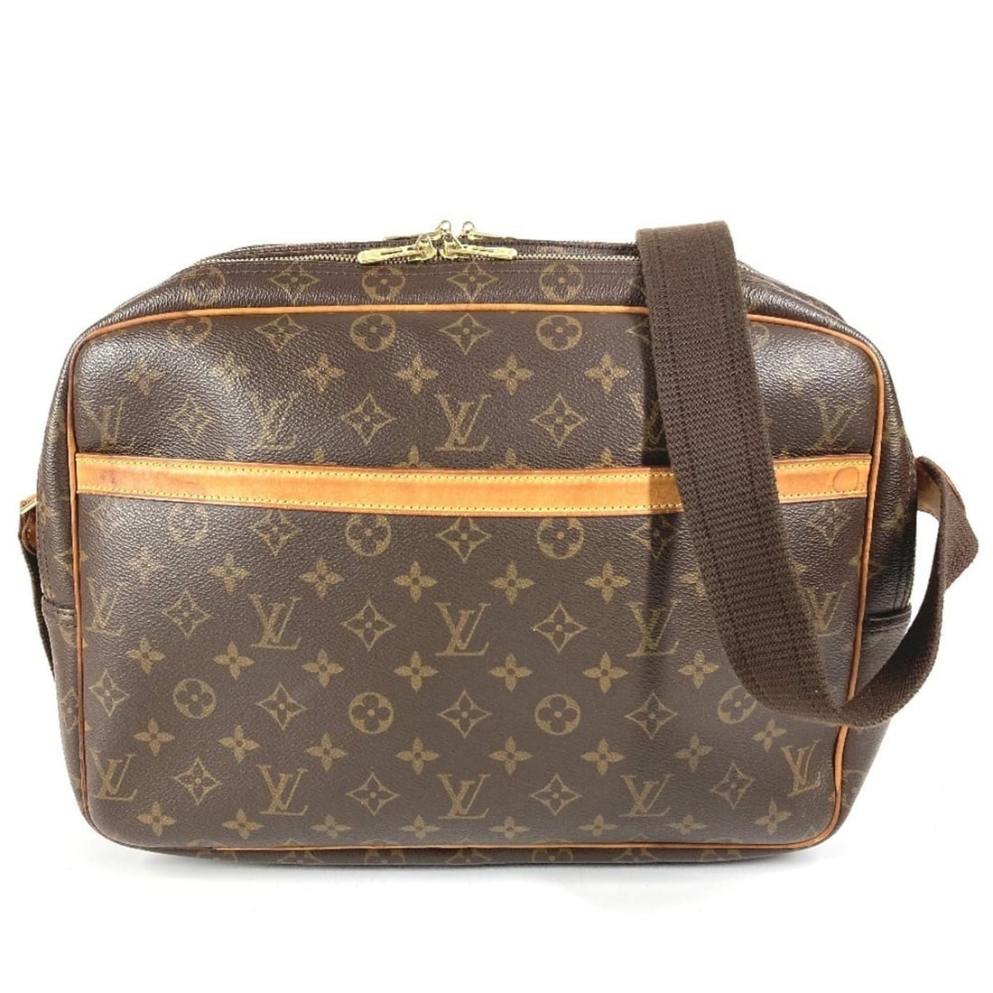 LOUIS VUITTON M45252 Monogram Reporter GM Handbag, Crossbody Bag, Pouch, Shoulder Canvas, Men's,: --- Catalog ---Category: SizeSize (HxWxD): 23.5cm x 35cm x 8cm / 9.25'' x 13.77'' x 3.14''Category: DesignType: Handbag, Pochette, Shoulder bagColor: BrownGender: Men,WomenMaterial: Monogram Category: