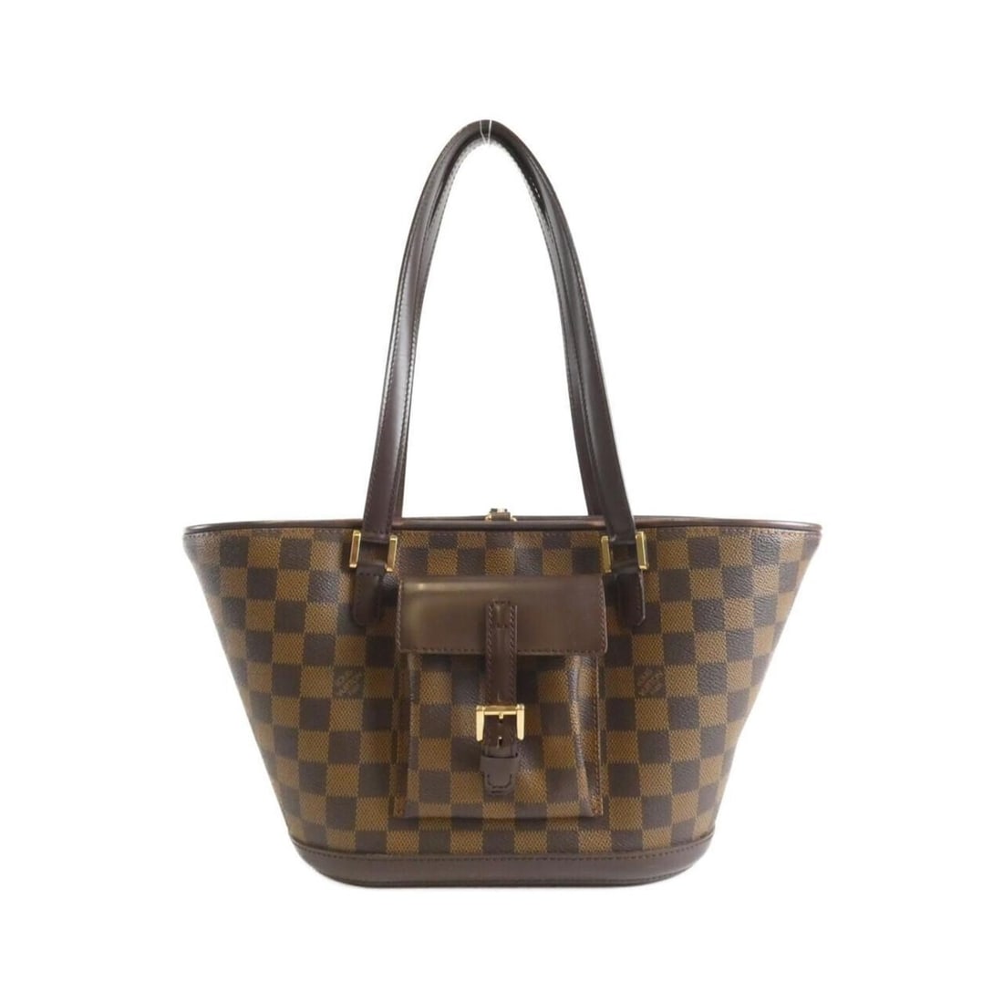 Louis Vuitton Damier Manosque PM N51121 Handbag: --- Catalog ---Category: SizeSize (HxWxD): 19cm x 38cm x 11cm / 7.48'' x 14.96'' x 4.33''Category: DesignType: HandbagColor: EbeneGender: WomenMaterial: Coated canvas Hardware Color: GoldCategory: