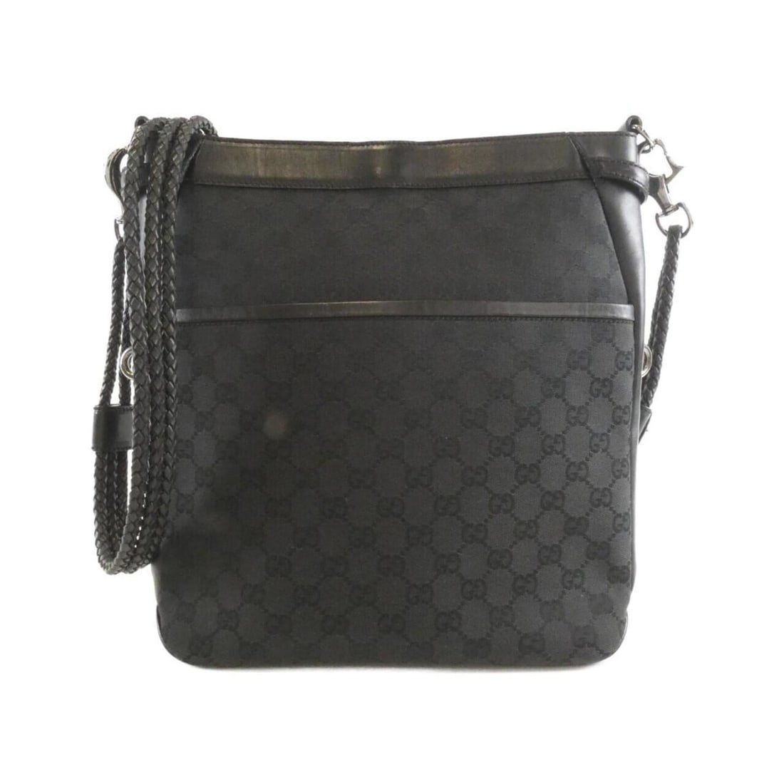 Gucci 109097 Shoulder Bag: --- Catalog ---Category: SizeSize (HxWxD): 31cm x 28cm x 8cm / 12.2'' x 11.02'' x 3.14''Category: DesignType: Shoulder bagColor: BlackGender: Men,WomenMaterial: GG canvas Hardware Color: