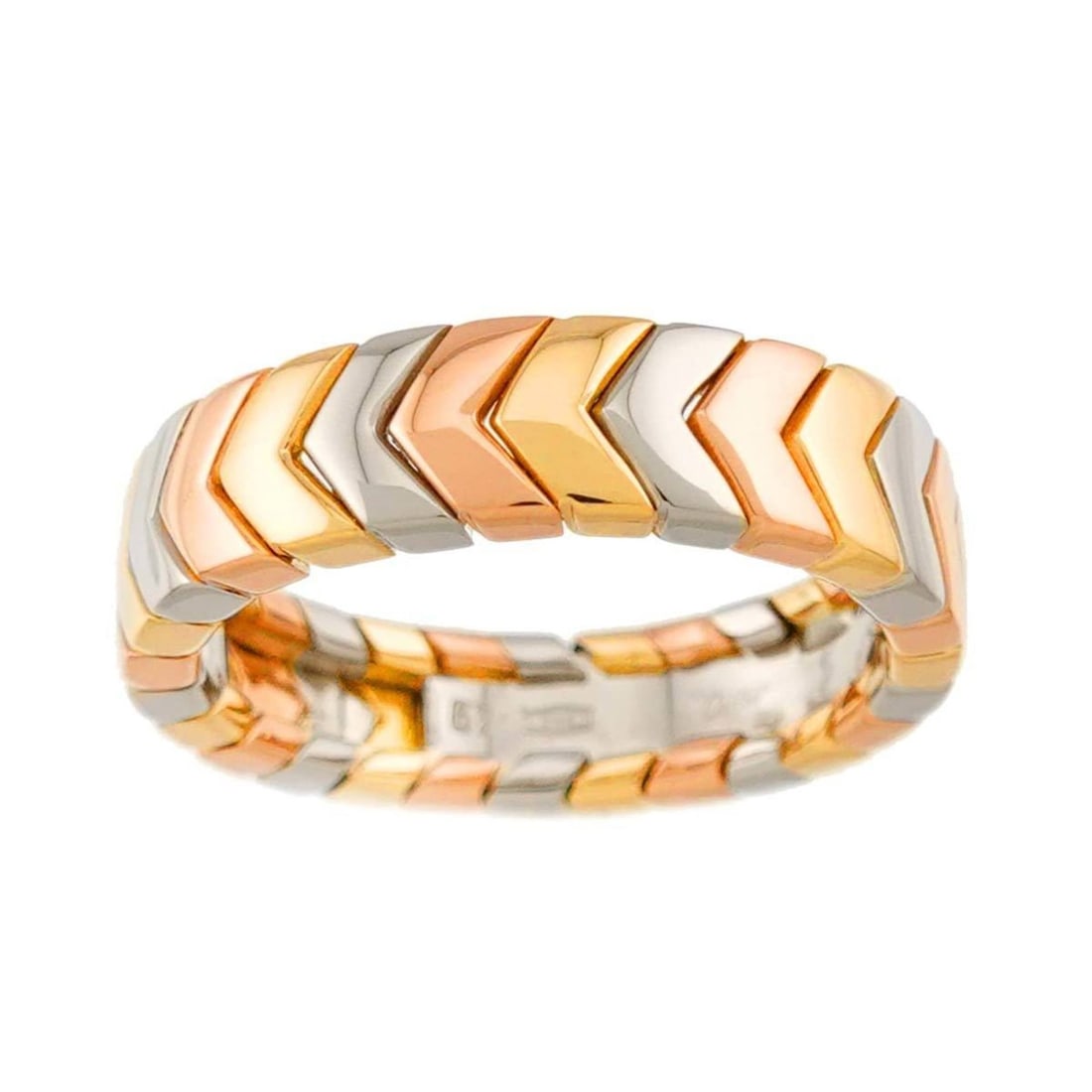 Cartier #49 Ring, 18K Yellow Gold, White Pink Three-Color 750 Ring: --- Catalog ---Category: SizeUS Size: 5Brand Size: 49Category: DesignType: Band ringGender: WomenMaterial: Pink gold (18K), White gold (18K), Yellow gold (18K)Category: GeneralBrand: Cartier--- Item L