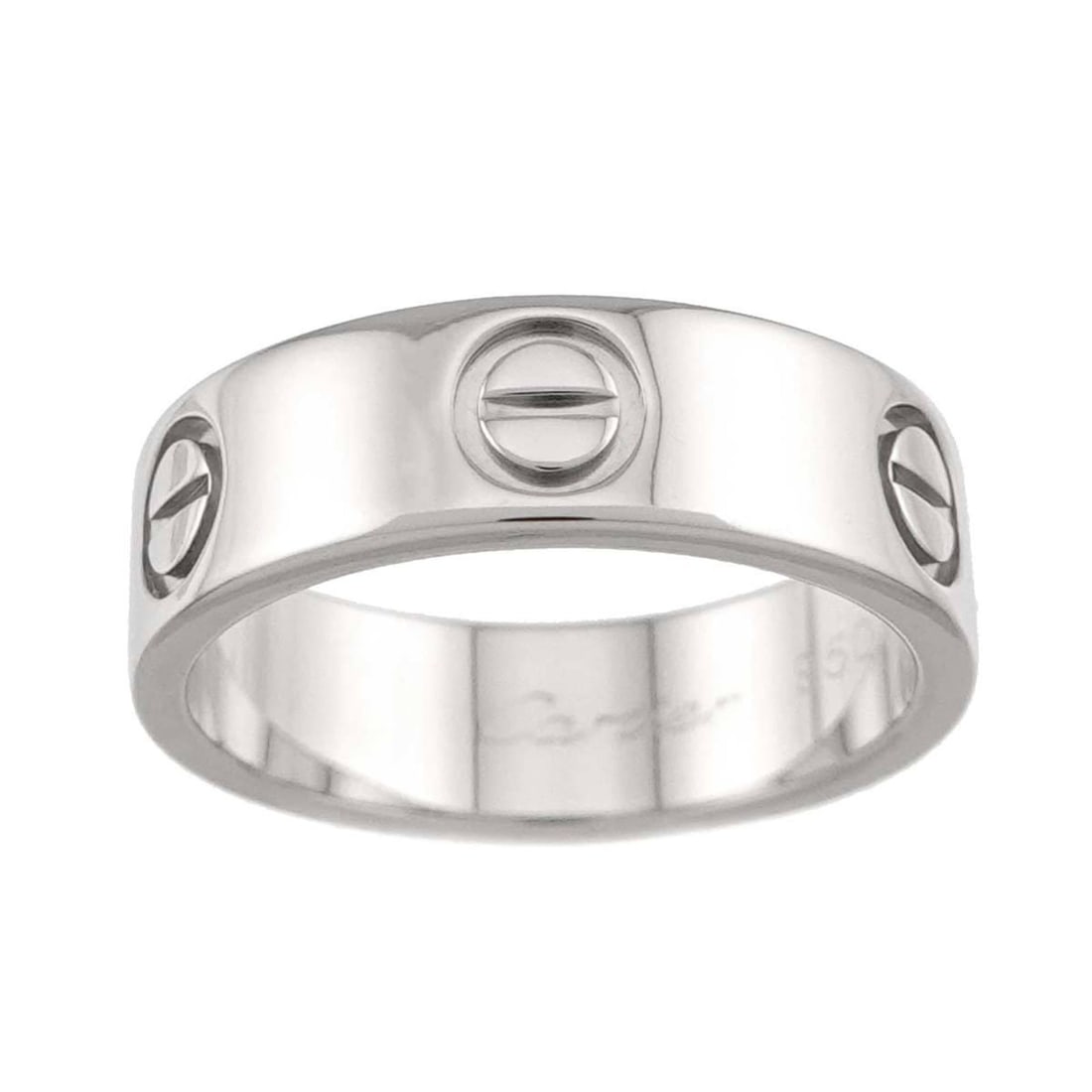 Cartier Love Ring #50, Platinum.: --- Catalog ---Category: SizeUS Size: 5.5Brand Size: 50Category: DesignType: Band ringGender: WomenMaterial: Platinum 950Category: GeneralBrand: Cartier--- Item List ---Section: ConditionRanking: Rank
