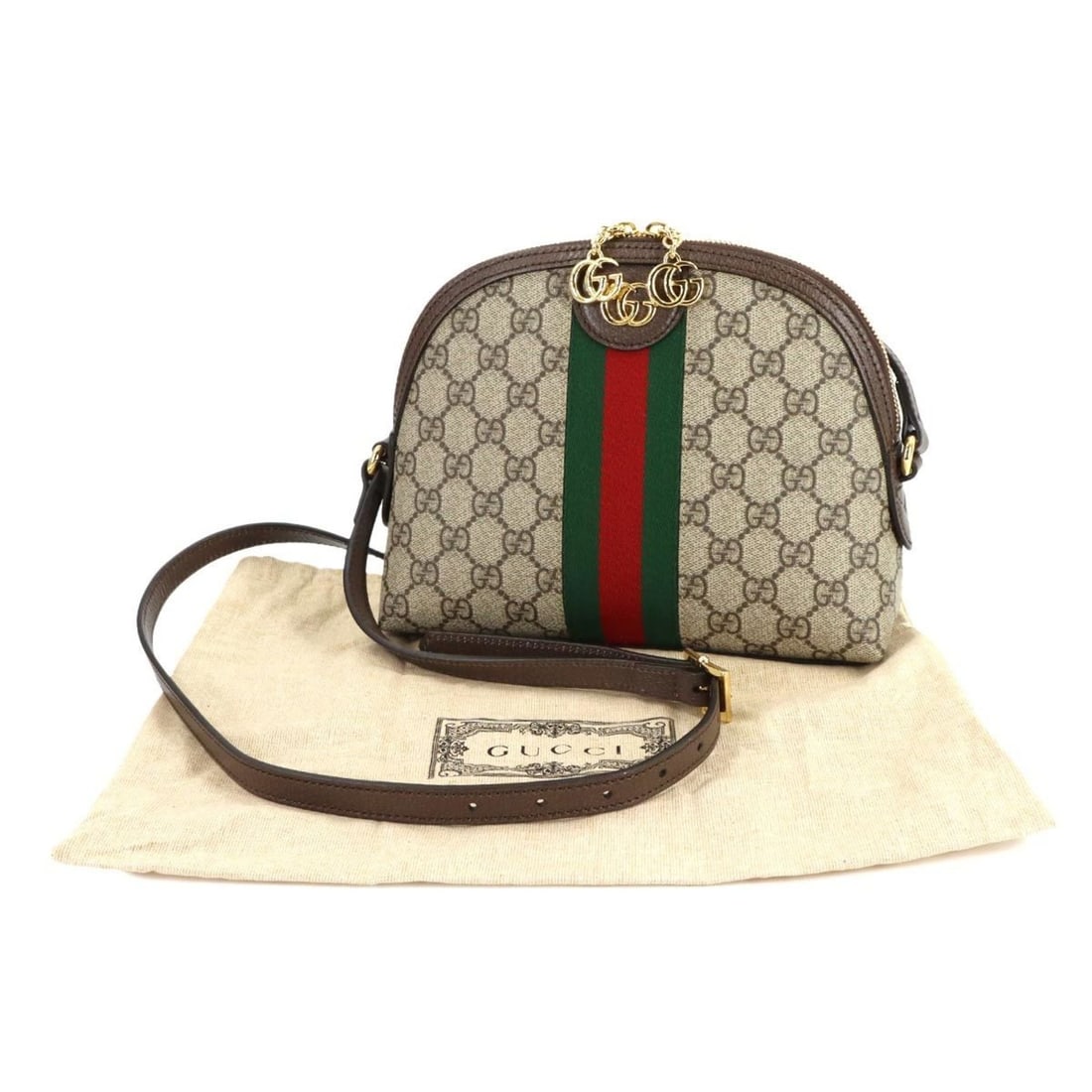 Gucci Ophidia GG Shoulder Handbag, Supreme Canvas, Leather, Beige/Brown, 499621: --- Catalog ---Category: SizeSize (HxWxD): 18cm x 22.5cm x 7.5cm / 7.08'' x 8.85'' x 2.95''Category: DesignType: Handbag, Shoulder bagColor: Beige, BrownGender: WomenMaterial: GG Supreme , Leather Cat