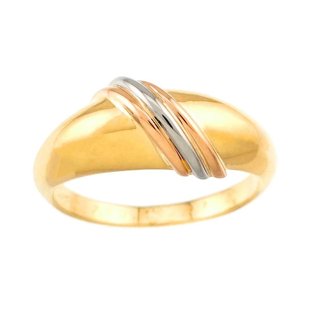 Cartier Thread #51 Ring, 18K Yellow Gold, White Pink Three-Color 750 Ring: --- Catalog ---Category: SizeUS Size: 6Brand Size: 51Category: DesignType: Band ringGender: WomenMaterial: Pink gold (18K), White gold (18K), Yellow gold (18K)Category: GeneralBrand: Cartier--- Item L