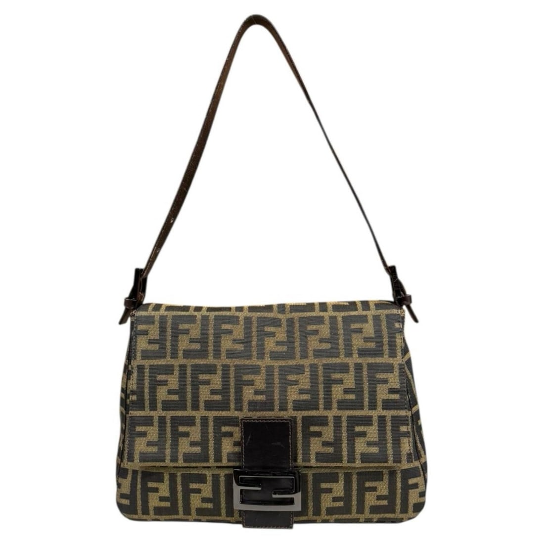 Fendi Zucca Shoulder Bag, Canvas 8BR001, Brown, Women's, FENDI, Used: --- Catalog ---Category: SizeWeight: 350g / 12.34oz.Size (HxWxD): 22cm x 28cm x 11.5cm / 8.66'' x 11.02'' x 4.52''Strap Length: 46cm - 58cm / 18.11'' - 22.83''Category: DesignType: Shoulder bagColor: