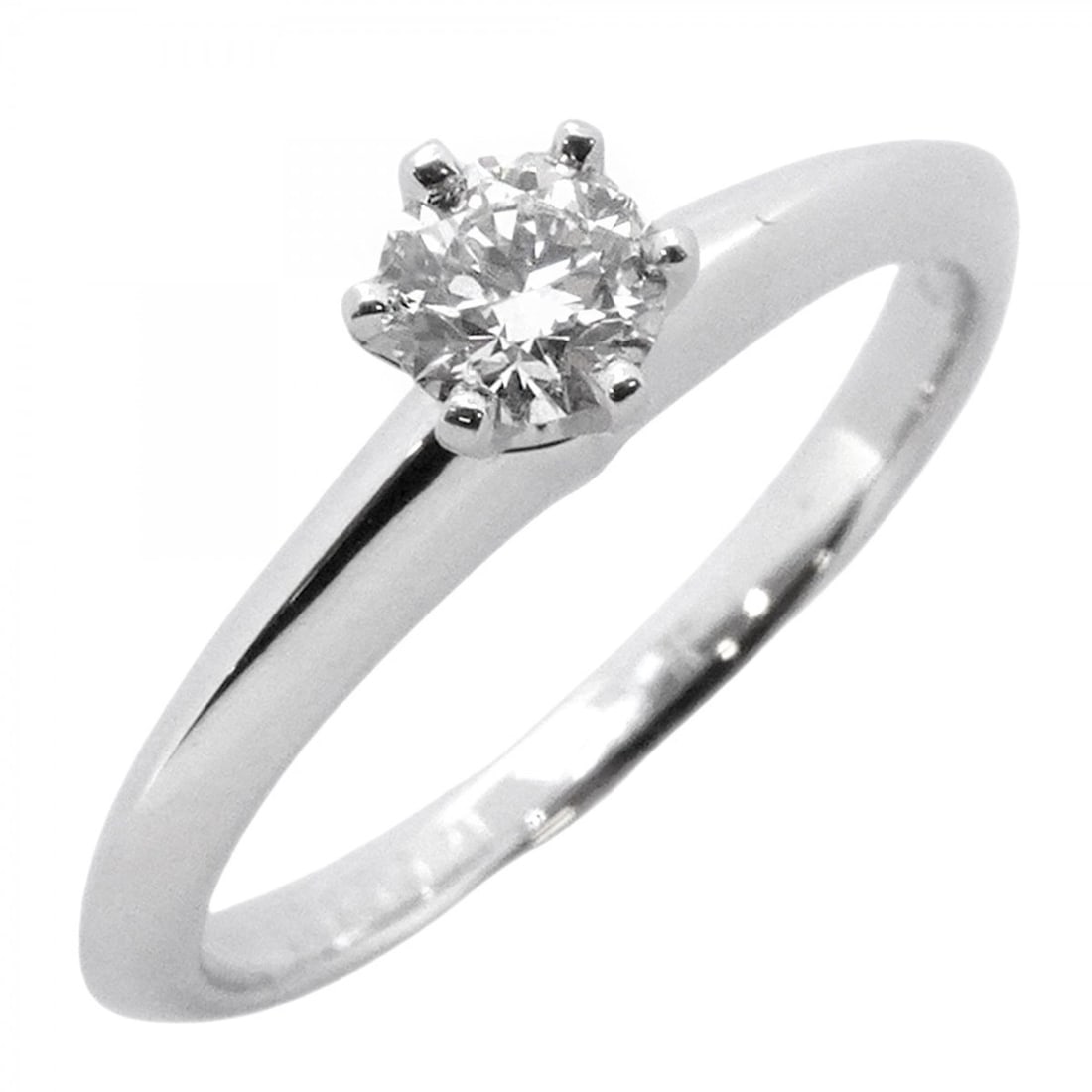 Tiffany & Co. Solitaire Ring, 1PD (One Diamond), Pt950 Platinum, 0.22ct Diamond, Size 8, Women's,: --- Catalog ---Category: SizeJP Size: 8US Size: 4.5Category: DesignType: Band ringStone: DiamondGender: WomenMaterial: Platinum 950Category: GeneralBrand: Tiffany--- Item List ---Section: ConditionRan