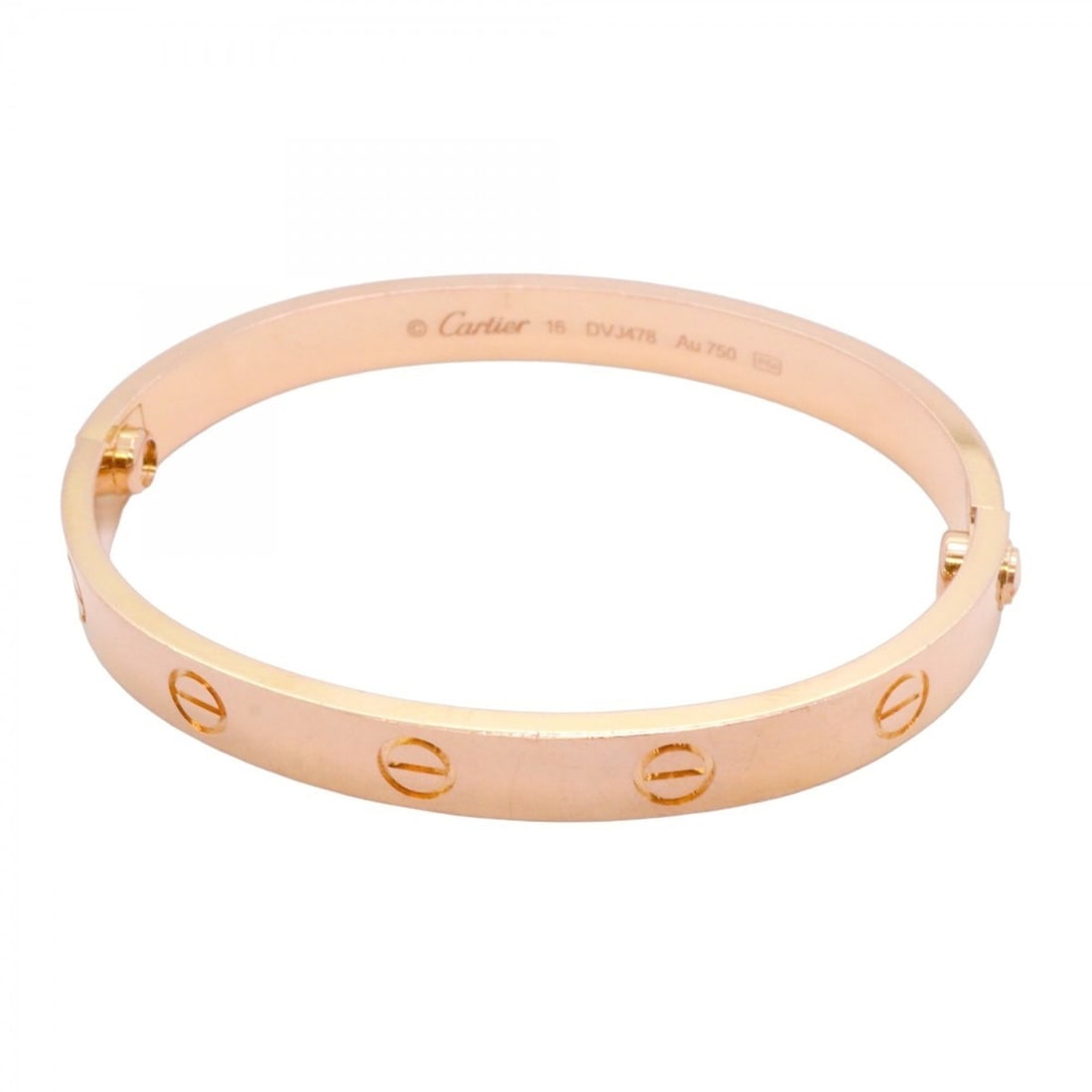 Cartier Love Bangle 18KPG Pink Gold Ladies P2469059: --- Catalog ---Category: SizeLength: 15cm / 5.9''Category: DesignType: BangleGender: WomenMaterial: Pink gold (18K)Category: GeneralBrand: Cartier--- Item List ---Section: ConditionRanking: Rank AB Us