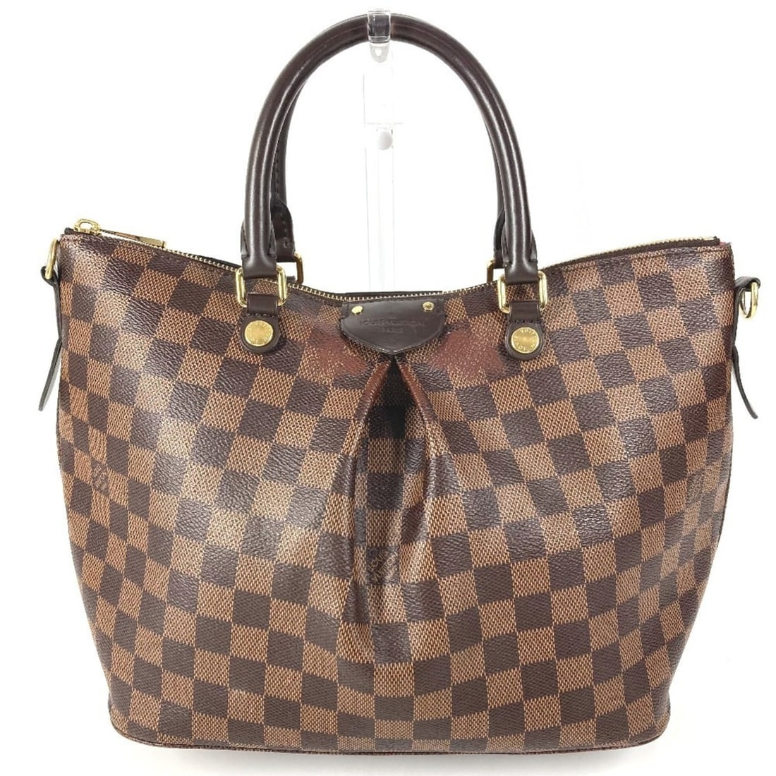 LOUIS VUITTON N41546 Damier Siena MM Tote Bag Handbag Canvas Women's Ebene Brown: --- Catalog ---Category: SizeSize (HxWxD): 24cm x 28cm x 14.5cm / 9.44'' x 11.02'' x 5.7''Category: DesignType: Handbag, Tote bagColor: BrownGender: WomenMaterial: Damier Canvas Category: GeneralMPN: