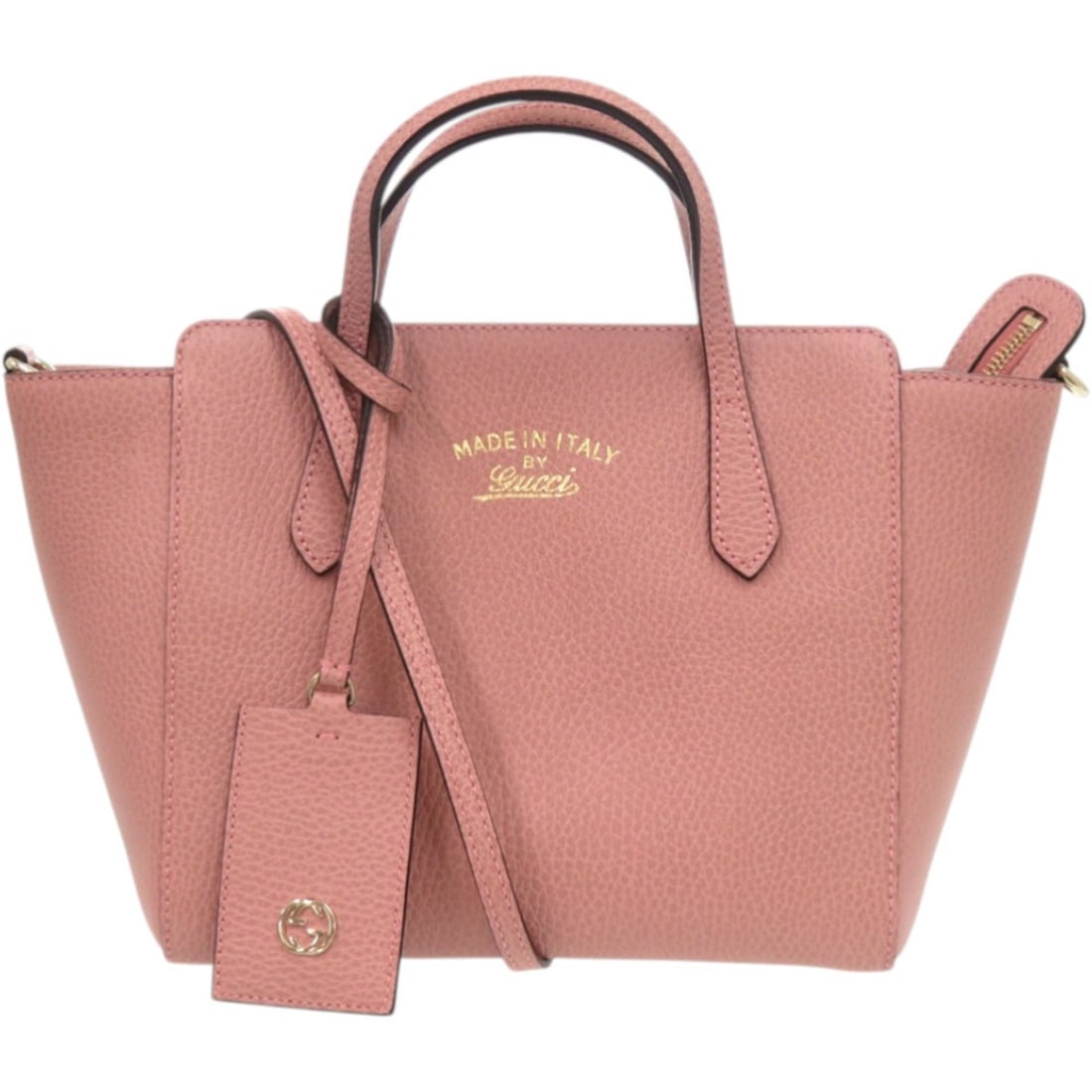 Excellent condition Gucci Swing 368827 198879 Leather Pink Handbag 0342GUCCI: --- Catalog ---Category: SizeSize (HxWxD): 19.5cm x 32cm x 11cm / 7.67'' x 12.59'' x 4.33''Category: DesignType: HandbagColor: PinkGender: WomenMaterial: Leather Category: GeneralMPN: 368827 198879Bra