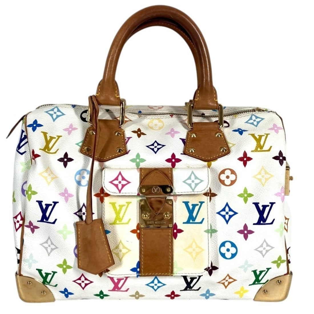 LOUIS VUITTON M92643 Monogram Multicolor Speedy 30 Mini Boston Bag Handbag Canvas Women's Blanc: --- Catalog ---Category: SizeSize (HxWxD): 19.5cm x 30cm x 17cm / 7.67'' x 11.81'' x 6.69''Category: DesignType: Boston bag, HandbagColor: Blanc, Multi-colorGender: WomenMaterial: Monogram Multicolore