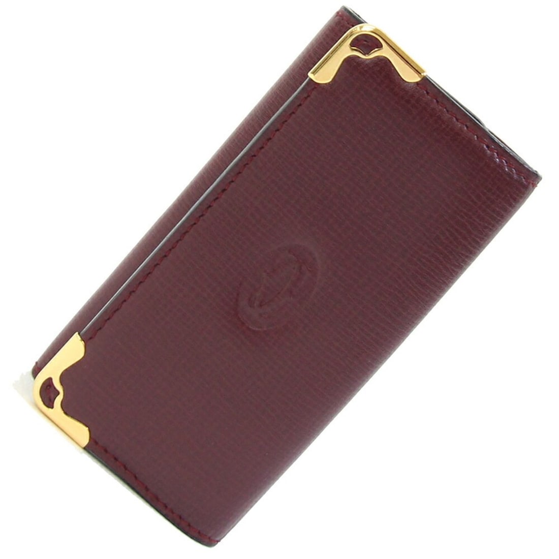 Cartier 4-Key Case Must L3000155 Bordeaux Leather Key for Women: --- Catalog ---Category: DesignType: KeycaseColor: BordeauxGender: WomenMaterial: Leather Number of Key Hooks: 4Category: GeneralLine: MustBrand: CartierCategory: Physical PropertiesSize (HxWxD): 9cm