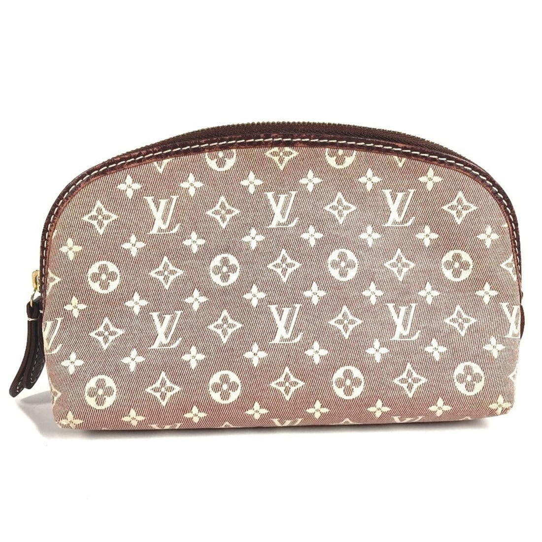 LOUIS VUITTON M40377 Monogram Idylle Pochette Cosmetic Makeup Pouch Travel Multi-purpose Bag Women's: --- Catalog ---Category: SizeSize (HxWxD): 11cm x 16.5cm / 4.33'' x 6.49''Category: DesignType: PouchColor: Red color, SepiaGender: Men,WomenMaterial: Monogram Idylle Category: GeneralMPN: M40377Brand