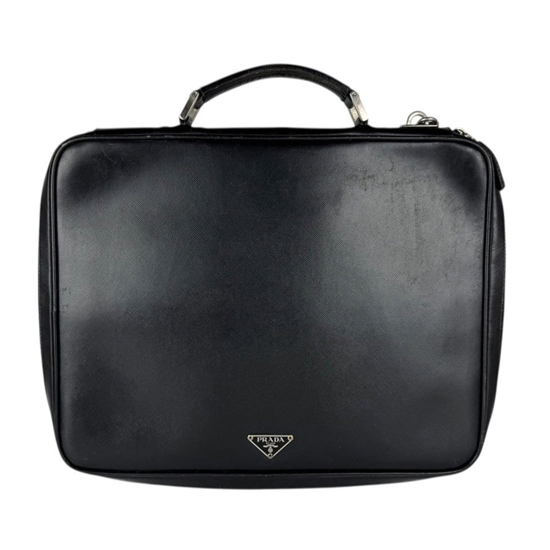 Prada PRADA Handbag Business Bag Leather Black Men's Free Shipping z9050: --- Catalog ---Category: SizeSize (HxWxD): 28cm x 35cm x 4cm / 11.02'' x 13.77'' x 1.57''Category: DesignType: HandbagColor: BlackGender: MenMaterial: Leather Category: GeneralBrand: PradaCountry of O