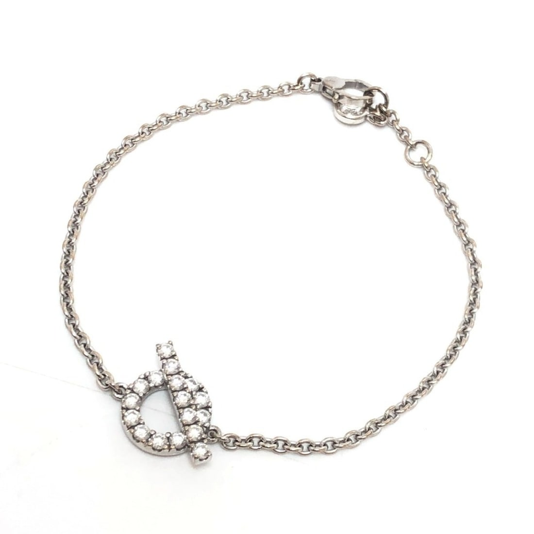 HERMES Finesse 18KWG Diamond 0.55ct Bracelet, 18KWG, Women's Silver: --- Catalog ---Category: SizeLength: 15.5cm / 6.1''Category: DesignType: Charm braceletColor: SilverGender: WomenMaterial: White gold (18K)Category: GeneralBrand: HermesCountry of Origin: France--- It