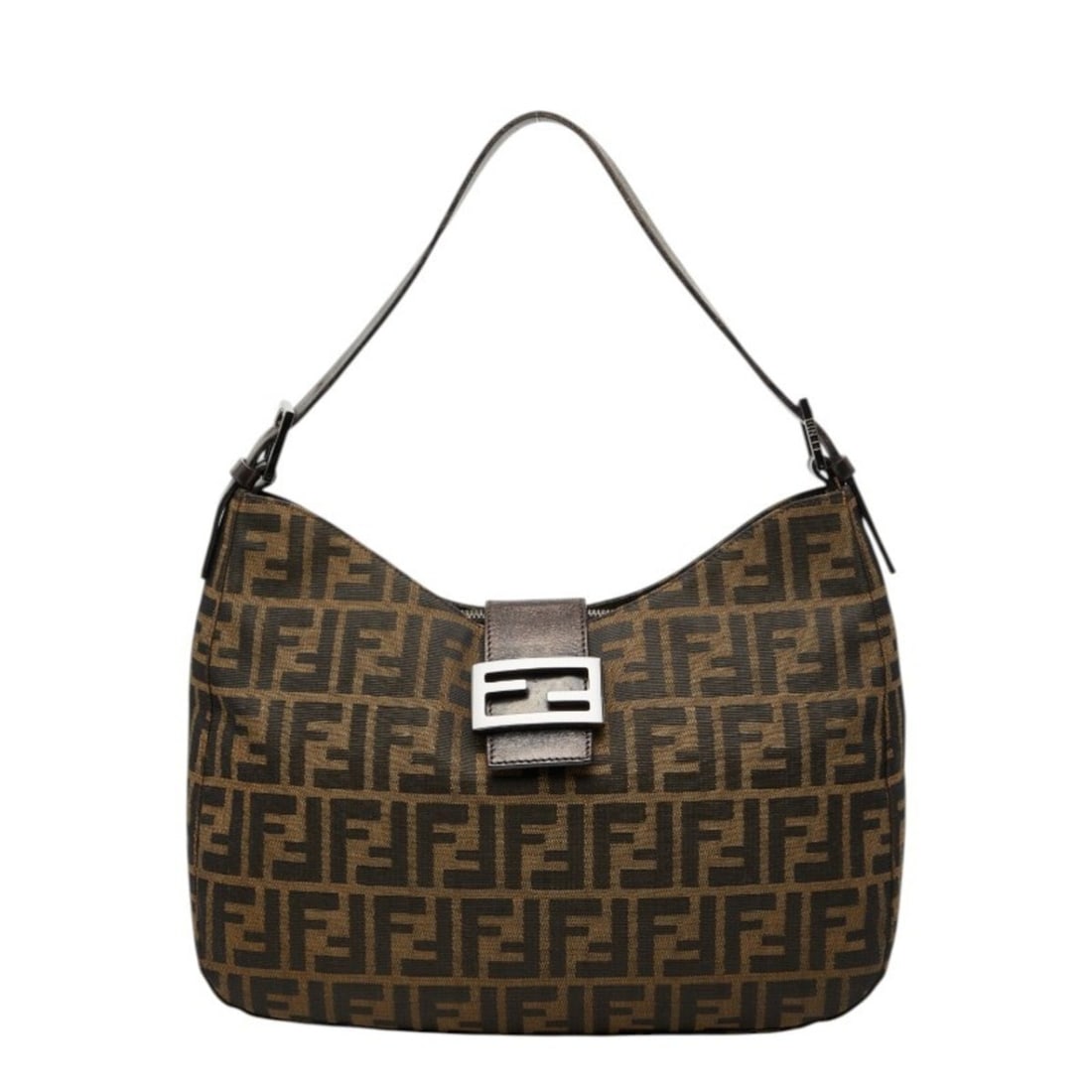 Fendi Zucca Mamma Bucket Shoulder Bag, Brown Canvas Leather, Women's FENDI: --- Catalog ---Category: SizeSize (HxWxD): 23cm x 32cm x 8.5cm / 9.05'' x 12.59'' x 3.34''Category: DesignType: Shoulder bagColor: BrownGender: WomenMaterial: Canvas , Leather Category: GeneralBrand: