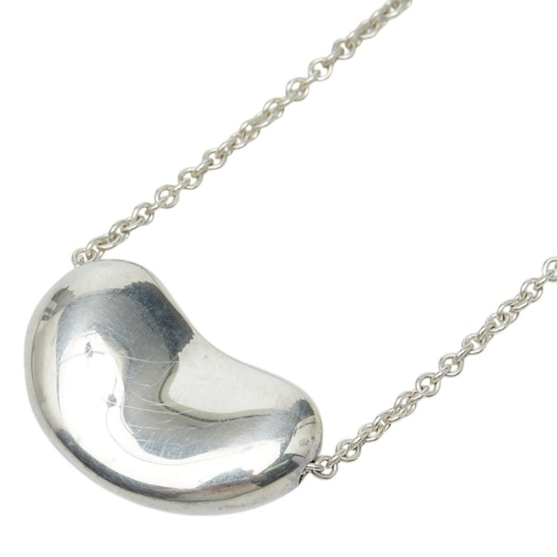 Tiffany & Co. Elsa Peretti Beans Pendant Necklace, Sterling Silver (SV925), Women's.: --- Catalog ---Category: SizePendant Size: 13mm x 20.6mm / 0.51'' x 0.81''Neck Circumference: 46 cm / 18.11''Category: DesignColor: SilverGender: WomenMaterial: Silver 925Necklace Type: NecklaceCatego