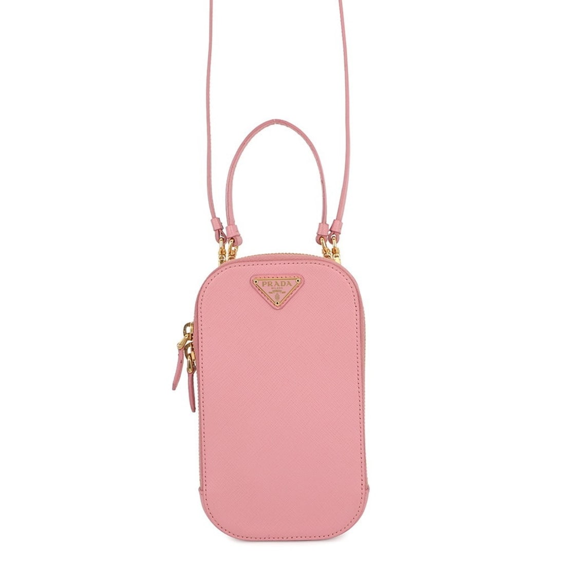 Prada Shoulder Bag Smartphone Case Saffiano 1BP027 PRADA Handbag Phone: --- Catalog ---Category: SizeSize (HxWxD): 18cm x 11cm x 2cm / 7.08'' x 4.33'' x 0.78''Category: DesignType: Handbag, Shoulder bagColor: PinkGender: WomenCategory: GeneralMPN: 1BP027Brand: PradaCountr