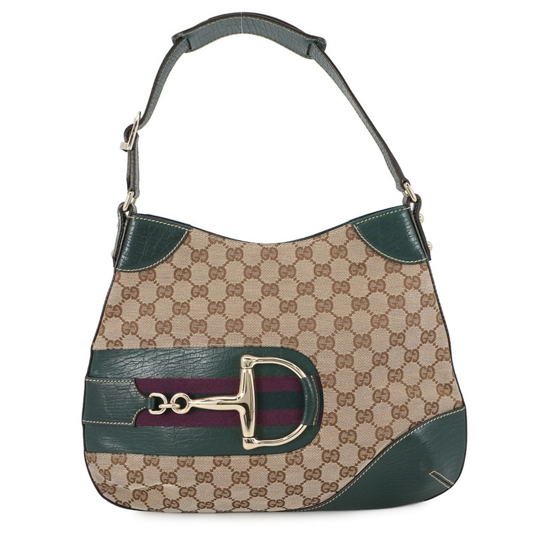 Gucci Shoulder Bag GG Canvas Leather Horsebit 137388 GUCCI Handbag Women's: --- Catalog ---Category: SizeSize (HxWxD): 26cm x 34cm x 2cm / 10.23'' x 13.38'' x 0.78''Category: DesignType: Handbag, Shoulder bagColor: Beige, Champagne gold, GreenGender: WomenMaterial: GG canvas