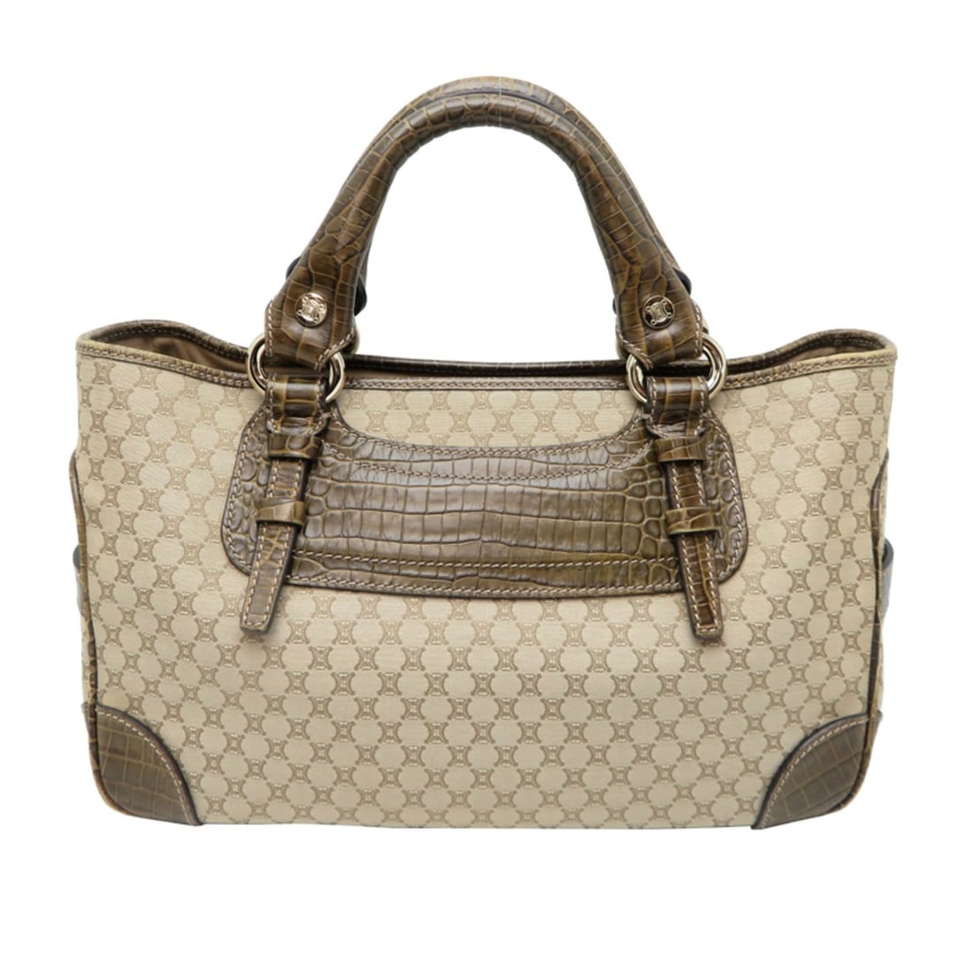 Celine Boogie Bag Women's Handbag Canvas Beige: --- Catalog ---Category: SizeSize (HxWxD): 20cm x 32cm x 13cm / 7.87'' x 12.59'' x 5.11''Category: DesignType: HandbagColor: BeigeGender: WomenMaterial: Canvas , Leather Leather/Fur Type: Embossed lea