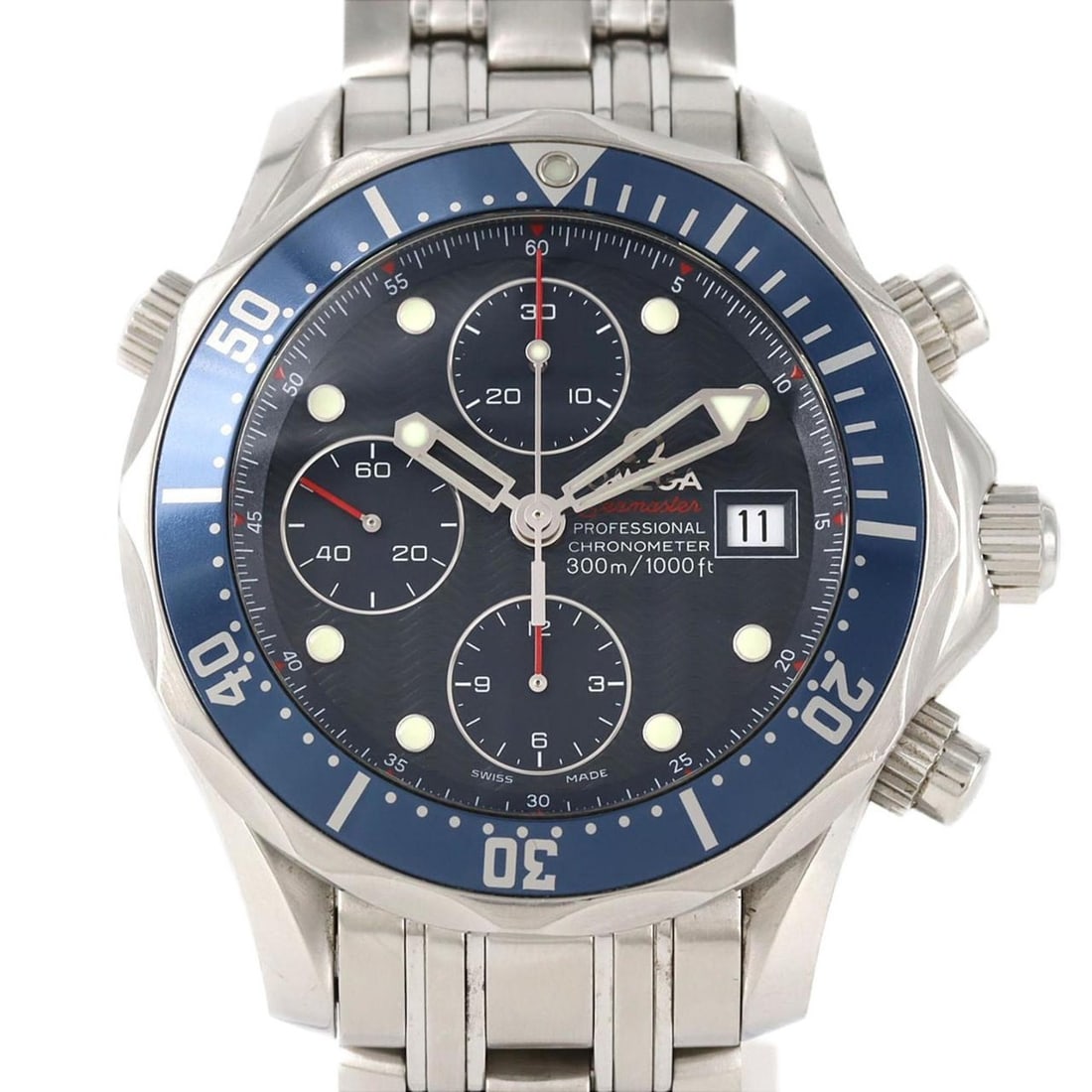 Omega Seamaster Pro Chronograph 2225.80 Stainless Steel Automatic Watch: --- Catalog ---Category: SizeWrist Size: 19.5cm / 7.67''Case Diameter: 41.5mm / 1.63''Category: DesignType: WristwatchGender: MenColor (Dial): BlueMaterial (Band): Stainless steelMaterial (Case): Stai