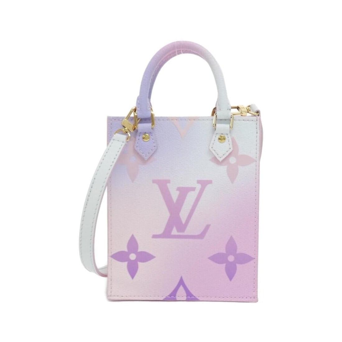 Louis Vuitton Monogram (Spring in the City) Petite Sac Plat M81341 Handbag: --- Catalog ---Category: SizeSize (HxWxD): 17cm x 14cm x 5cm / 6.69'' x 5.51'' x 1.96''Category: DesignType: HandbagColor: PinkGender: Men,WomenMaterial: Coated canvas Hardware Color: GoldCategory: Ge