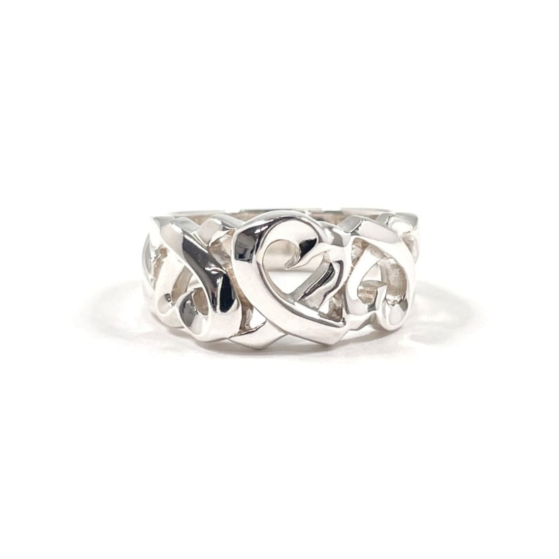 TIFFANY&Co. Tiffany Triple Loving Heart Paloma Picasso Ring, Sterling Silver 925, Size 10, Silver,: --- Catalog ---Category: PackNumber in Pack: 1Category: SizeJP Size: 10US Size: 5.5Category: DesignType: Band ringColor: SilverGender: WomenMaterial: Silver 925Category: GeneralBrand: Tiffany--- Item